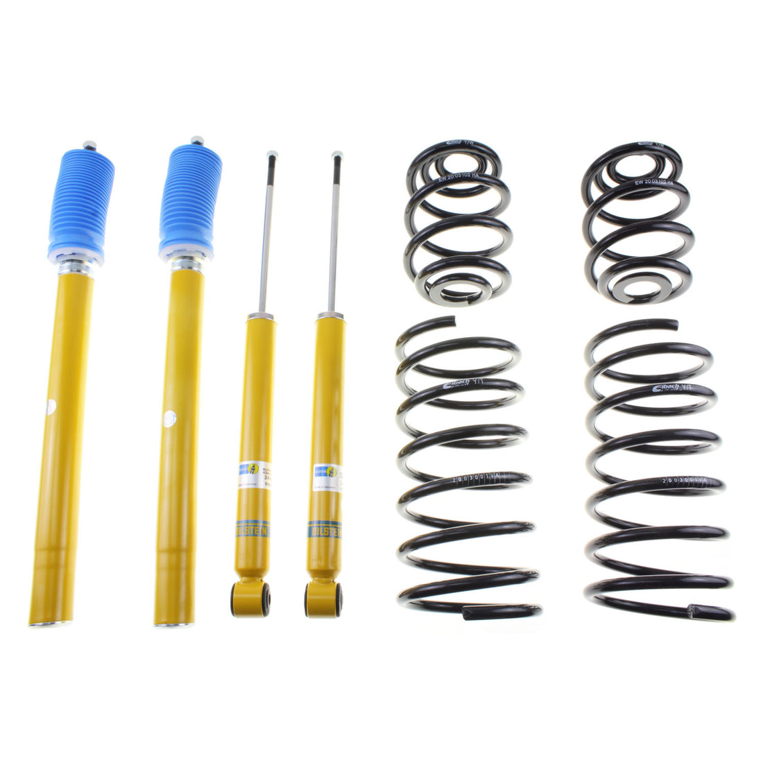 Bilstein 46-000101 - Suspension Kit BMW 325e 1987-1985, 325i 1991-1987 Monotube Front Lowered Height 30-40mm, up to 825kg Axle Load Rear Lowered Height 30mm, up to 905kg Axle Load With 51mm Outside Strut Diameter B12 (Pro-Kit) Bilstein 5