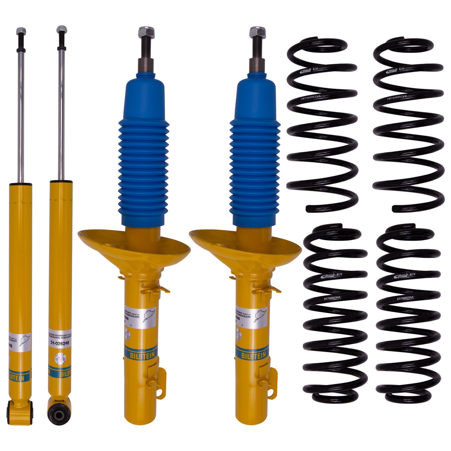 Bilstein 46-000378 - Suspension Kit Volkswagen Beetle 2006-1998 Monotube Front Lowered Height 30mm, up to 1010kg Axle Load Rear Lowered Height 30mm, up to 850kg Axle Load B12 (Pro-Kit) Bilstein 1