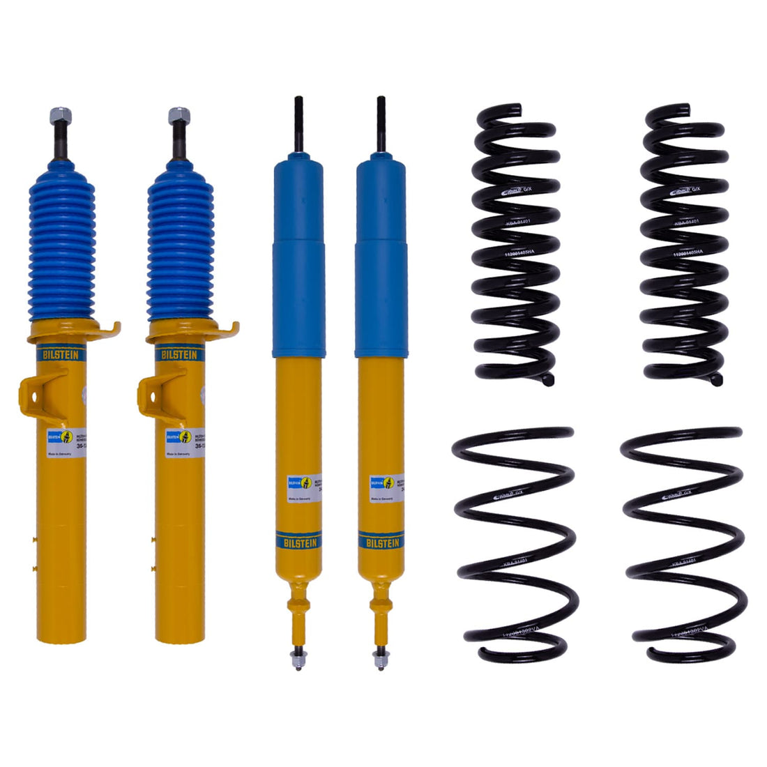 Bilstein Suspension Bilstein 46-180582 - Suspension Kit BMW 328i 2012-2007 Monotube Front Lowered Height 30mm, up to 1045kg Axle Load Rear Lowered Height 25mm, up to 1200kg Axle Load Without Self-Leveling Suspension B12 (Pro-Kit) Bilstein