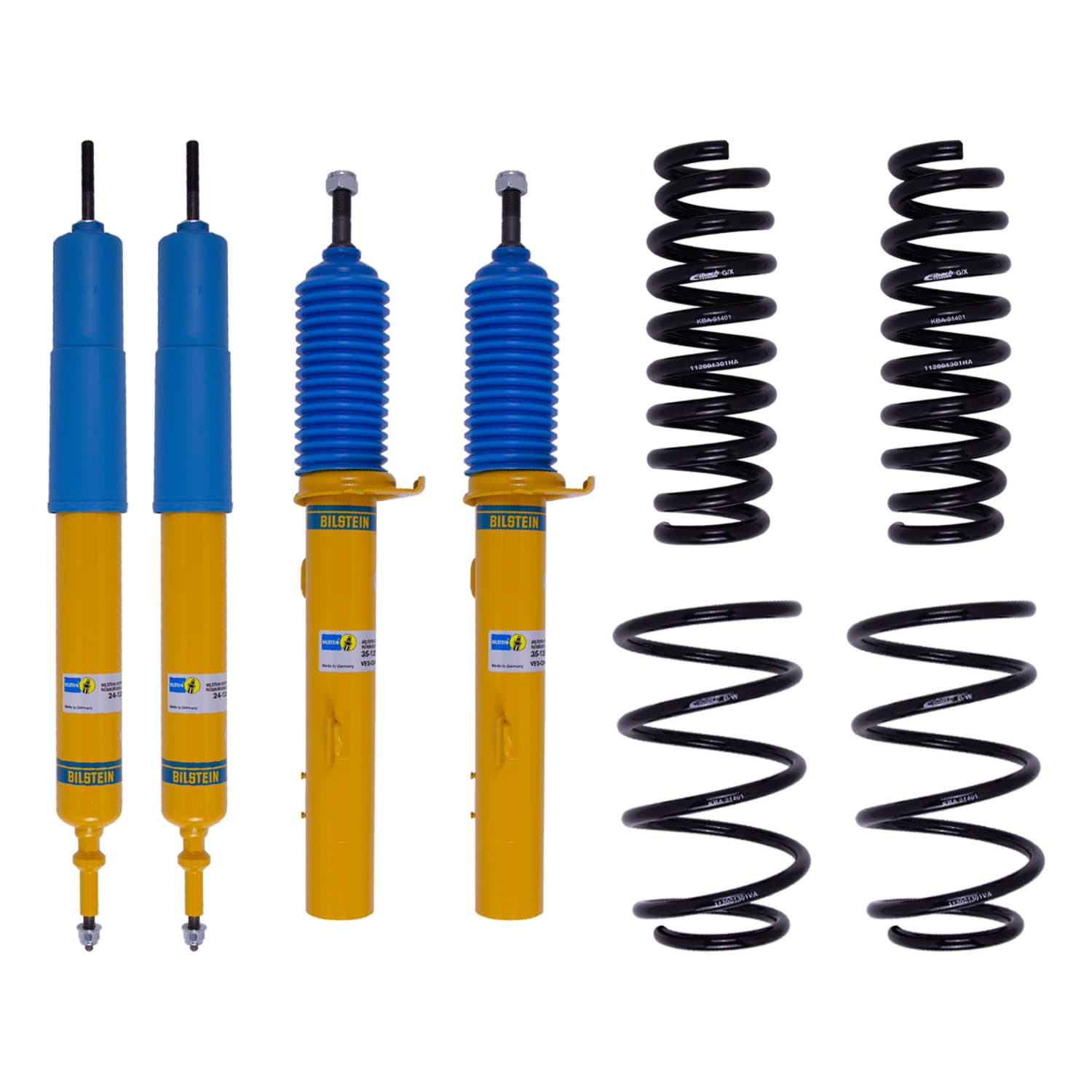 Bilstein Suspension Bilstein 46-180643 - Suspension Kit BMW 328i 2013-2007 Monotube Front Lowered Height 35mm, up to 930kg Axle Load Rear Lowered Height 25mm, up to 1090kg Axle Load Without Self-Leveling Suspension B12 (Pro-Kit) Bilstein