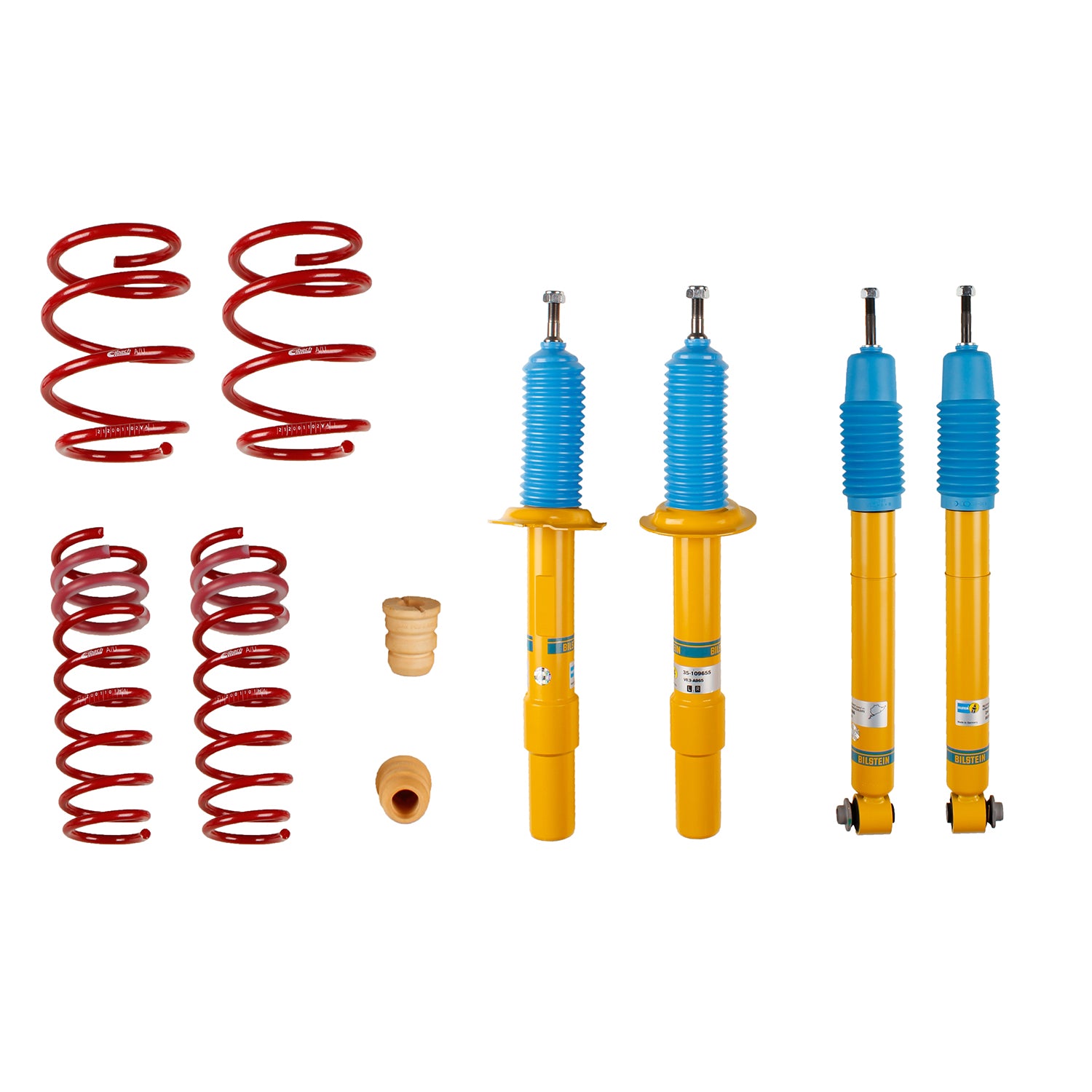 Bilstein 46-181206 - Suspension Kit BMW 545i 2005-2004, 550i 2010-2006 Monotube Front Lowered Height 45-50mm, up to 1070kg Axle Load Rear Lowered Height 30mm, up to 1300kg Axle Load Without Electronic or Self-Leveling Suspension B12 (Sportline) Bilstein 1