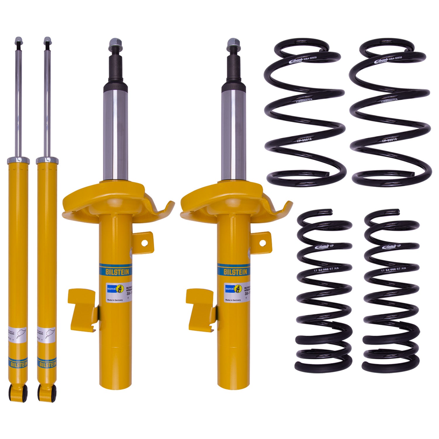 Bilstein 46-182289 - Suspension Kit Volvo S40 2011-2004, V50 2011-2005 Monotube Front Lowered Height 25mm, up to 1140kg Axle Load Rear Lowered Height 25mm, up to 1010kg Axle Load Without Self-Leveling Suspension B12 (Pro-Kit) Bilstein 1