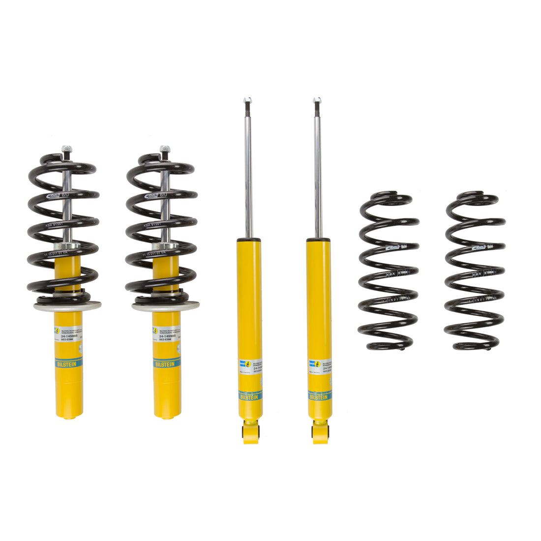 Bilstein 46-183323 - Suspension Kit Audi A4 2016-2009, A4 Quattro 2016-2009 Monotube Front Lowered Height 35mm, up to 1105kg Axle Load Rear Lowered Height 30mm, up to 1160kg Axle Load Without Electronic Suspension B12 (Pro-Kit) Bilstein 1