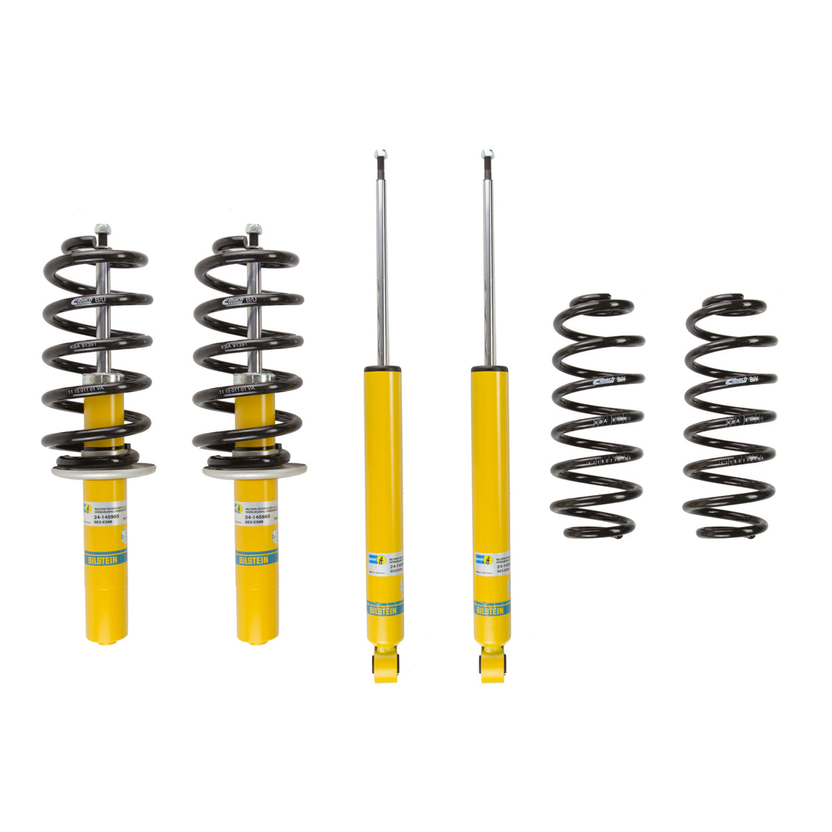 Bilstein 46-183323 - Suspension Kit Audi A4 2016-2009, A4 Quattro 2016-2009 Monotube Front Lowered Height 35mm, up to 1105kg Axle Load Rear Lowered Height 30mm, up to 1160kg Axle Load Without Electronic Suspension B12 (Pro-Kit) Bilstein 1