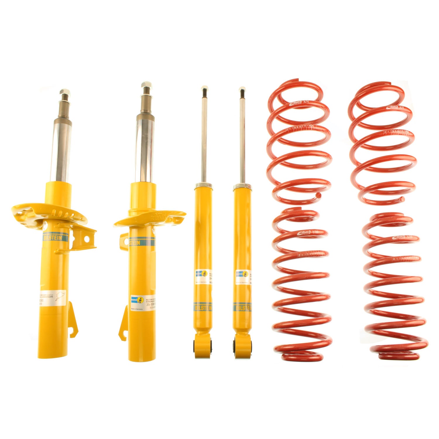 Bilstein 46-183804 - Suspension Kit Volkswagen Jetta 2018-2005 Monotube Front Lowered Height 45-50mm, up to 1040kg Axle Load Rear Lowered Height 45-50mm, up to 1005kg Axle Load With 55mm Outside Strut Diameter B12 (Sportline) Bilstein 1