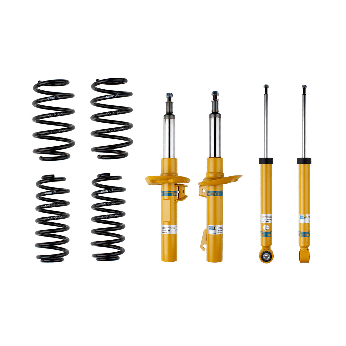 Bilstein 46-184290 - Suspension Kit Volkswagen Jetta 2018-2005 Monotube Front Lowered Height 30mm, up to 1080kg Axle Load Rear Lowered Height 30mm, up to 1010kg Axle Load With 55mm Outside Strut Diameter B12 (Pro-Kit) Bilstein 1