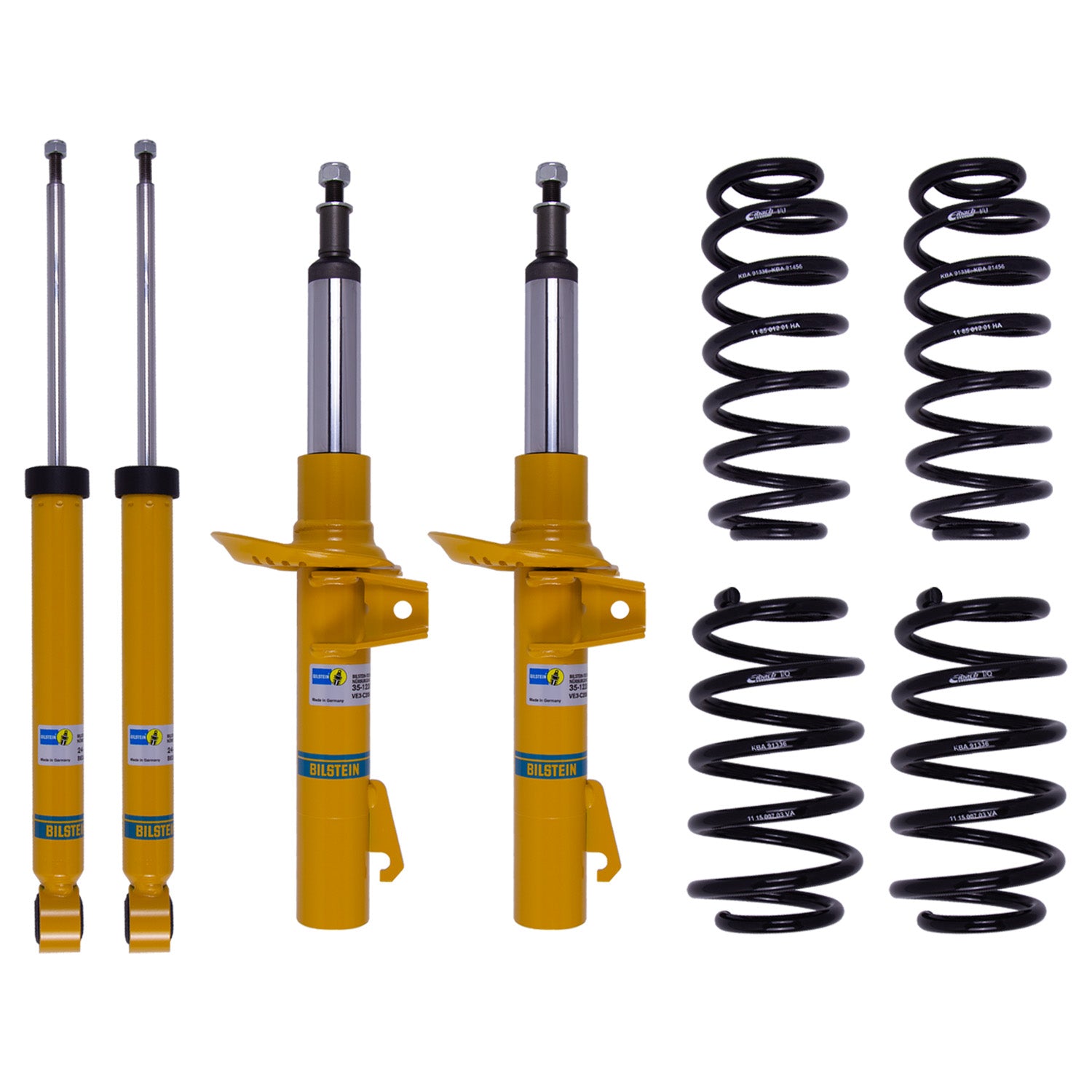 Bilstein 46-184412 - Suspension Kit Volkswagen Passat 2010-2006 Monotube Front Lowered Height 30mm up to 1180kg Axle Load Rear Lowered Height 30mm up to 1130kg Axle Load Without Electronic or Self-Leveling Suspension With 55mm Outside Strut Diameter B1... 2