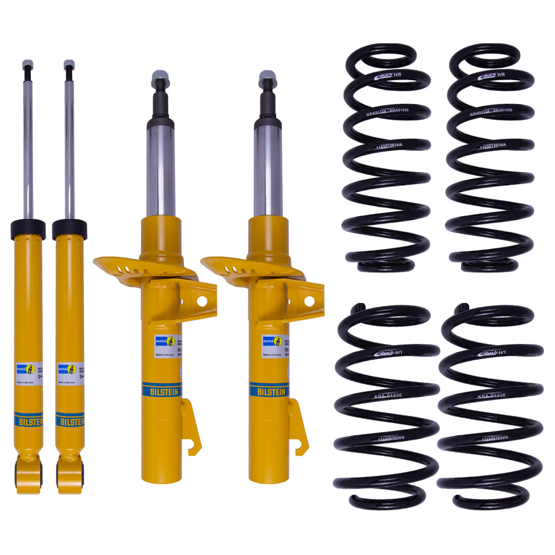 Bilstein 46-184436 - Suspension Kit Volkswagen Passat 2010-2007 Monotube Front Lowered Height 30mm up to 1180kg Axle Load Rear Lowered Height 30mm up to 1130kg Axle Load Without Electronic or Self-Leveling Suspension With 55mm Outside Strut Diameter B1... 1
