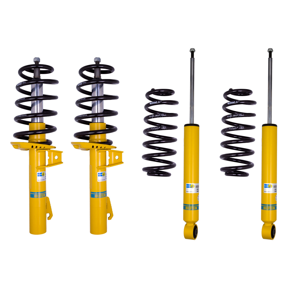 Bilstein 46-187956 - Suspension Kit Volkswagen Golf 2014-2010 Monotube Front Lowered Height 30mm, up to 1120kg Axle Load Rear Lowered Height 30mm, up to 940kg Axle Load Without Electronic Suspension With 55mm Outside Strut Diameter B12 (Pro-Kit) Bilstein 1