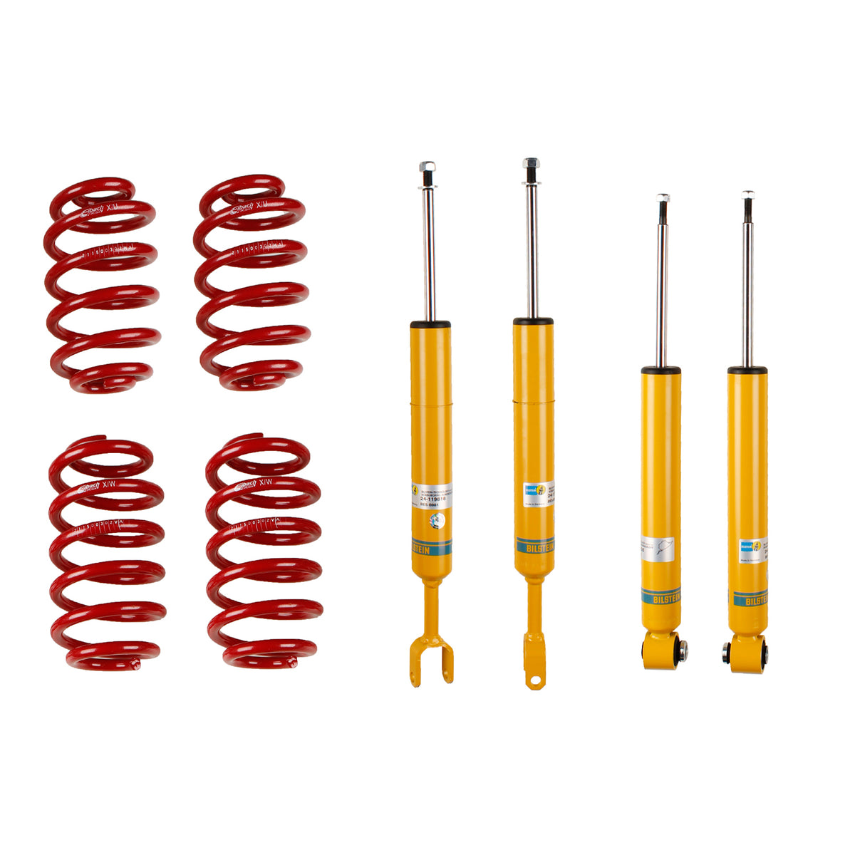 Bilstein 46-188588 - Suspension Kit Audi A4 2008-2002 Monotube Front Lowered Height 45-50mm, up to 1090kg Axle Load Rear Lowered Height 35-40mm, up to 1035kg Axle Load From Chassis # 8E-2-400001 B12 (Sportline) Bilstein 1