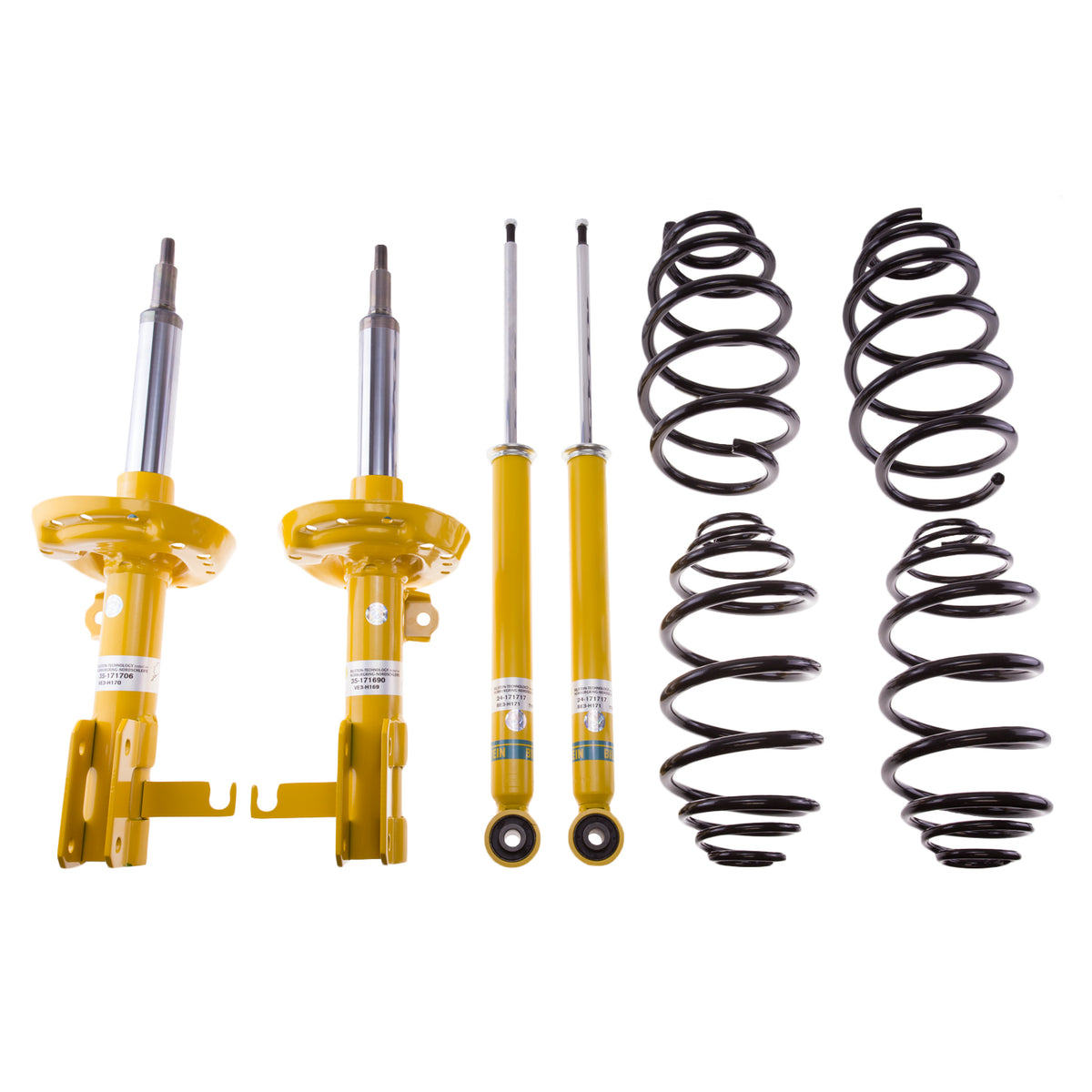 Bilstein 46-188779 - Suspension Kit Chevrolet Cruze 2015-2014 Monotube Front Lowered Height 40mm, up to 1215kg Axle Load, Rear Lowered Height 40mm, up to 1020kg Axle Load B12 (Pro-Kit) Bilstein 1