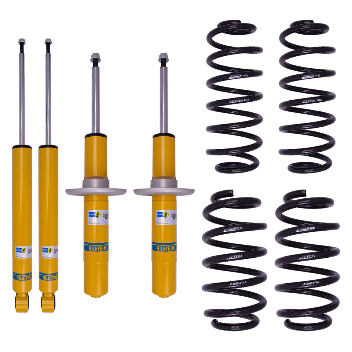 Bilstein 46-189738 - Suspension Kit Audi A5 Quattro 2017-2010 Monotube Front Lowered Height 20-25mm, up to 1120kg Axle Load Rear Lowered Height 15-20mm, up to 1095kg Axle Load Without Electronic Suspension B12 (Pro-Kit) Bilstein 1