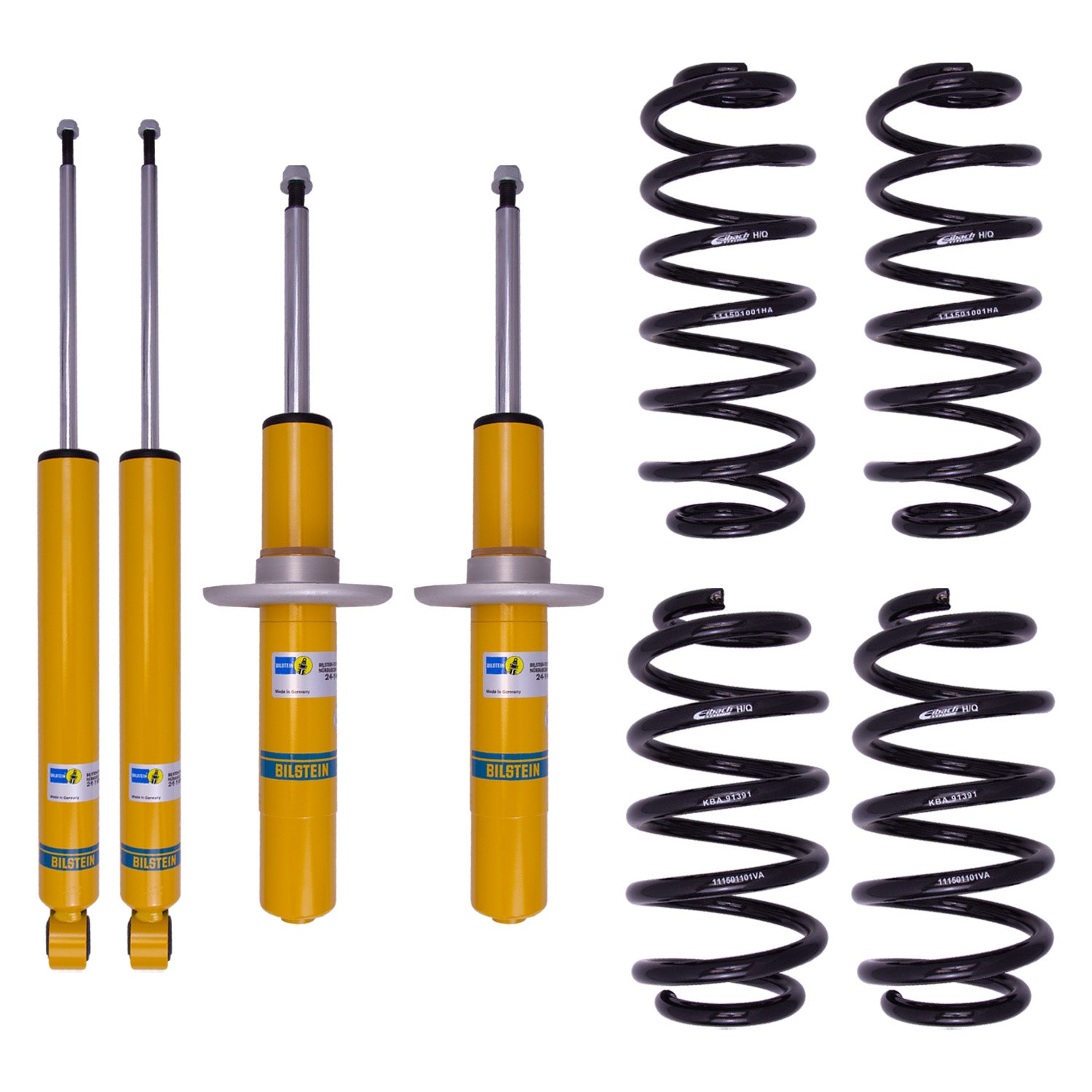 Bilstein 46-189738 - Suspension Kit Audi A5 Quattro 2017-2010 Monotube Front Lowered Height 20-25mm, up to 1120kg Axle Load Rear Lowered Height 15-20mm, up to 1095kg Axle Load Without Electronic Suspension B12 (Pro-Kit) Bilstein 1