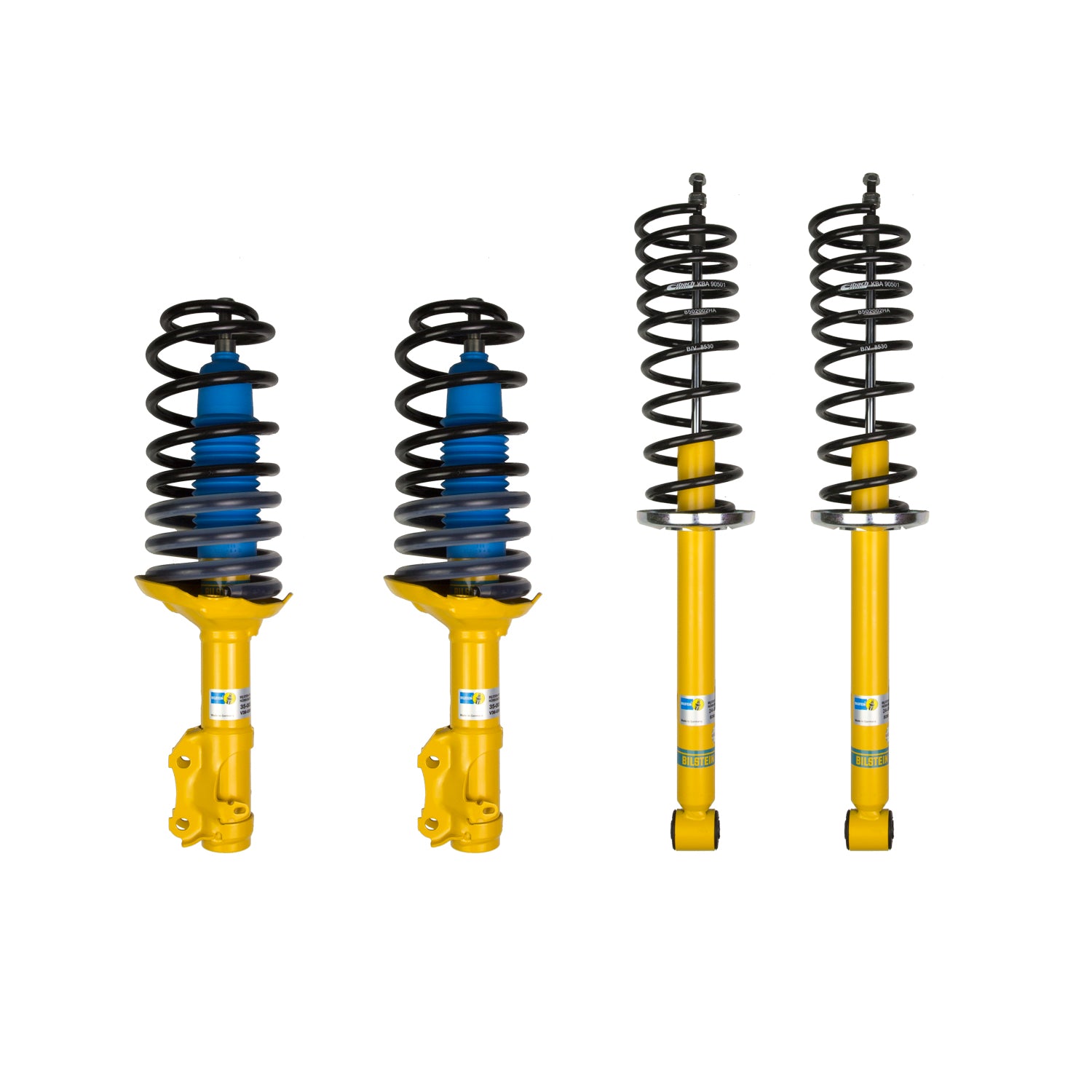 Bilstein 46-189967 - Suspension Kit Volkswagen Golf 1992-1987, Jetta 1987-1985, Jetta 1991-1989 Monotube Front Lowered Height 20mm, up to 840kg Axle Load Rear Lowered Height 20mm, up to 740kg Axle Load B12 (Pro-Kit) Bilstein 1