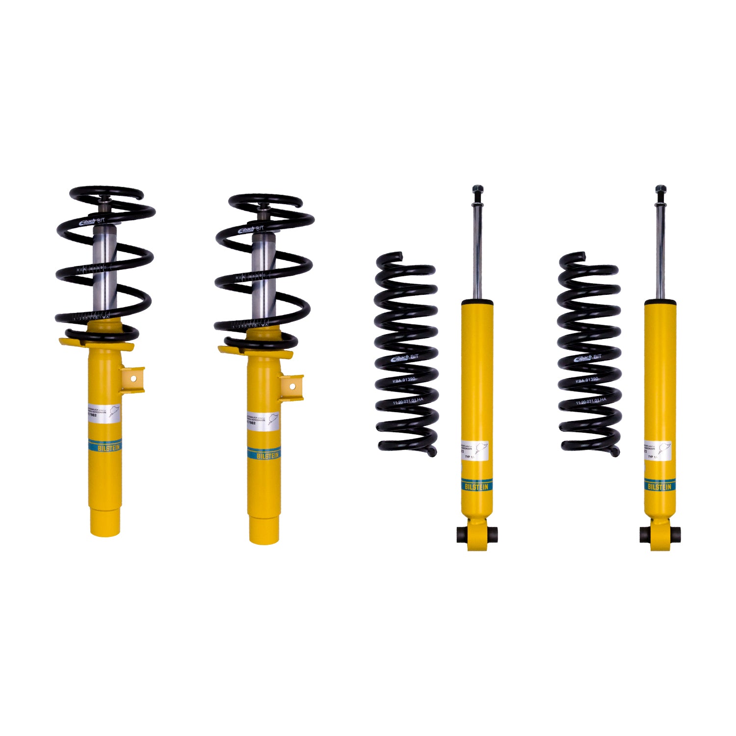 Bilstein 46-223661 - Suspension Kit BMW 320i 2018-2013 Monotube Front Lowered Height 15-30mm up to 965kg Axle Load Rear Lowered Height 5-25mm up to 1170kg Axle Load Without Electronic Suspension B12 (Pro-Kit) Bilstein 2