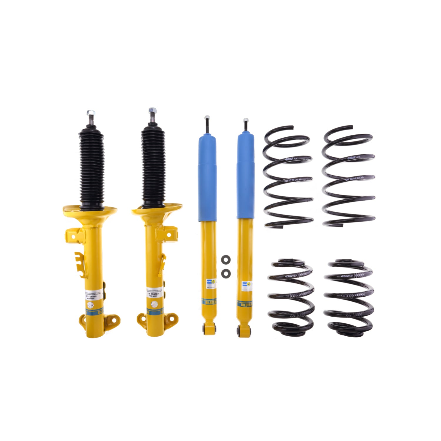 Bilstein 46-242808 - Suspension Kit BMW M3 1999-1996 Monotube Front Lowered Height 25mm, up to 920kg Axle Load Rear Lowered Height 15mm, up to 1130kg Axle Load Front Coil Spring Inside Diameter Must Be 106 mm B12 (Pro-Kit) Bilstein 1
