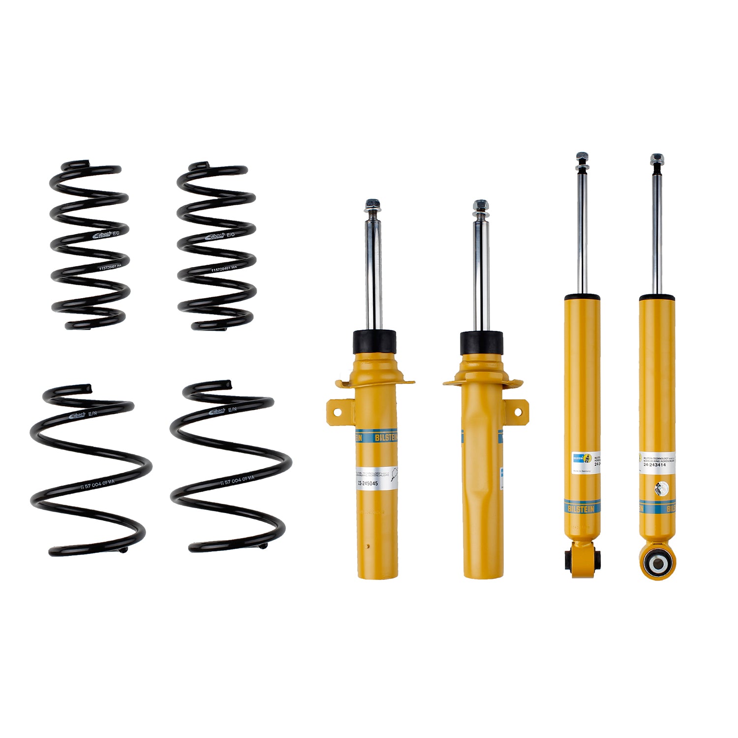 Bilstein 46-257482 - Suspension Kit Mini Cooper 2024-2015 Monotube/Twintube Front Lowered Height 30mm, up to 945kg Axle Load Rear Lowered Height 30mm, up to 850kg Axle Load Without Electronic Suspension B12 (Pro-Kit) Bilstein 1
