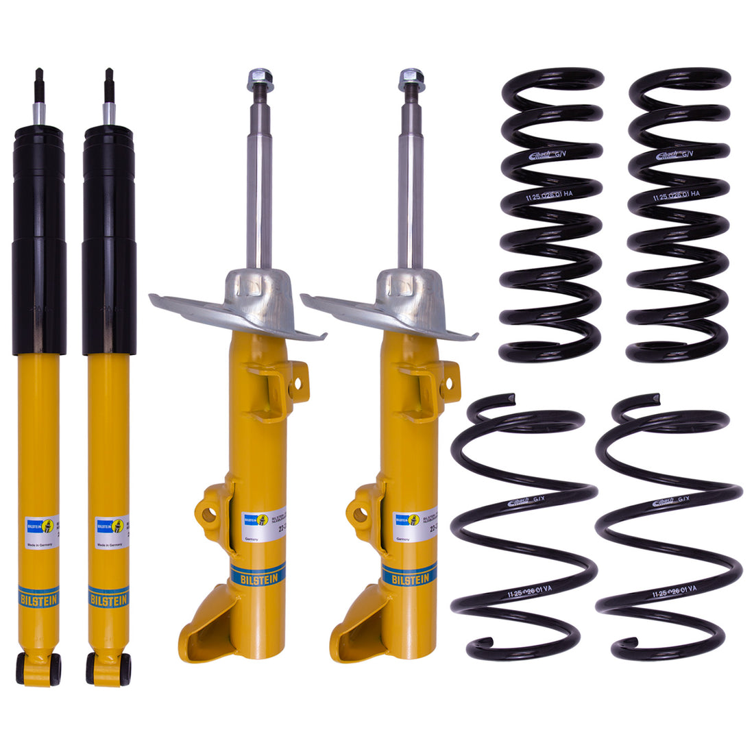 Bilstein 46-257833 - Suspension Kit Mercedes-Benz SLC300 2020-2017, SLK250 2015-2012, SLK300 2016 Monotube/Twintube Front Lowered Height 25-30mm, up to 940kg Axle Load Rear Lowered Height 25mm, up to 970kg Axle Load B12 (Pro-Kit) Bilstein 1