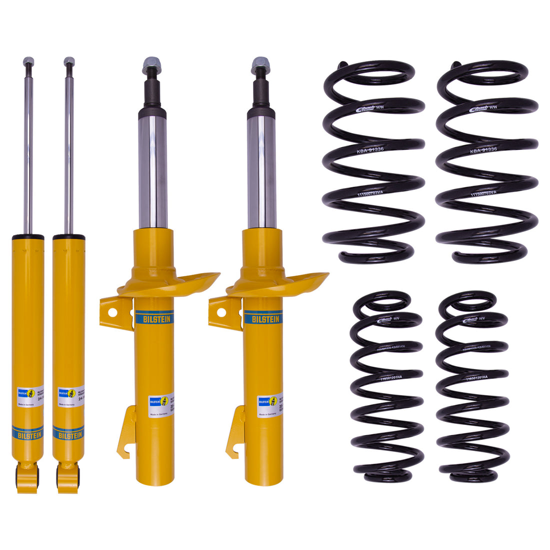 Bilstein 46-258106 - Suspension Kit Audi Q3 Quattro 2018-2015 Monotube Front Lowered Height 25mm, up to 1100kg Axle Load Rear Lowered Height 25mm, up to 1115kg Axle Load B12 (Pro-Kit) Bilstein 1
