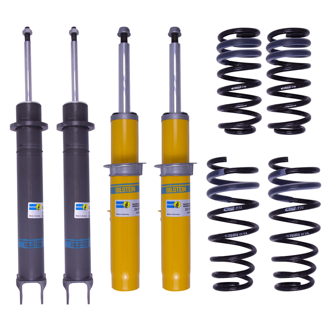 Bilstein 46-258878 - Suspension Kit Porsche 911 2016-2012 Monotube/Twintube Front Lowered Height 20-25mm, up to 775kg Axle Load Rear Lowered Height 15mm, up to 1215kg Axle Load Without Electronic Suspension (PASM) B12 (Pro-Kit) Bilstein 1