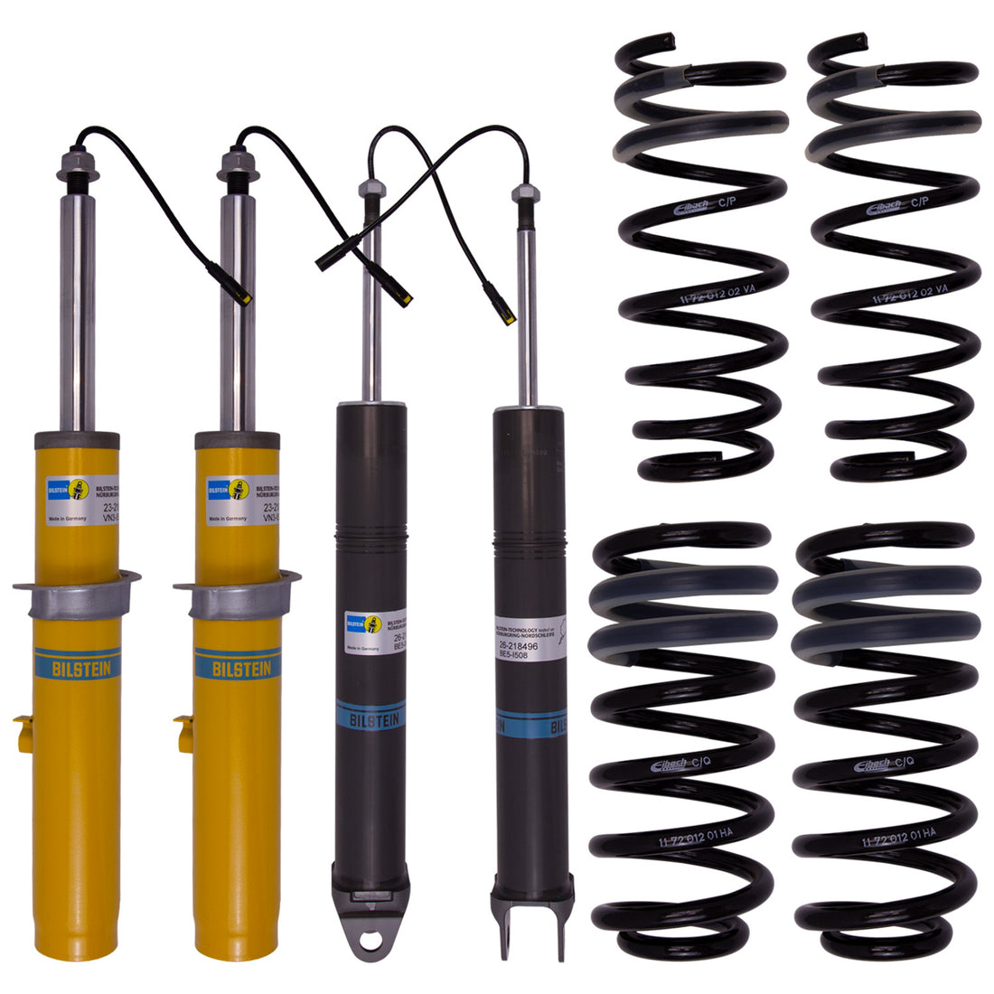 Bilstein 46-258908 - Suspension Kit Porsche 911 2019-2013 Monotube/Twintube Front Lowered Height 20-25mm, up to 800kg Axle Load Rear Lowered Height 15mm, up to 1215kg Axle Load With Electronic Suspension (PASM) B12 (Pro-Kit) Bilstein 1