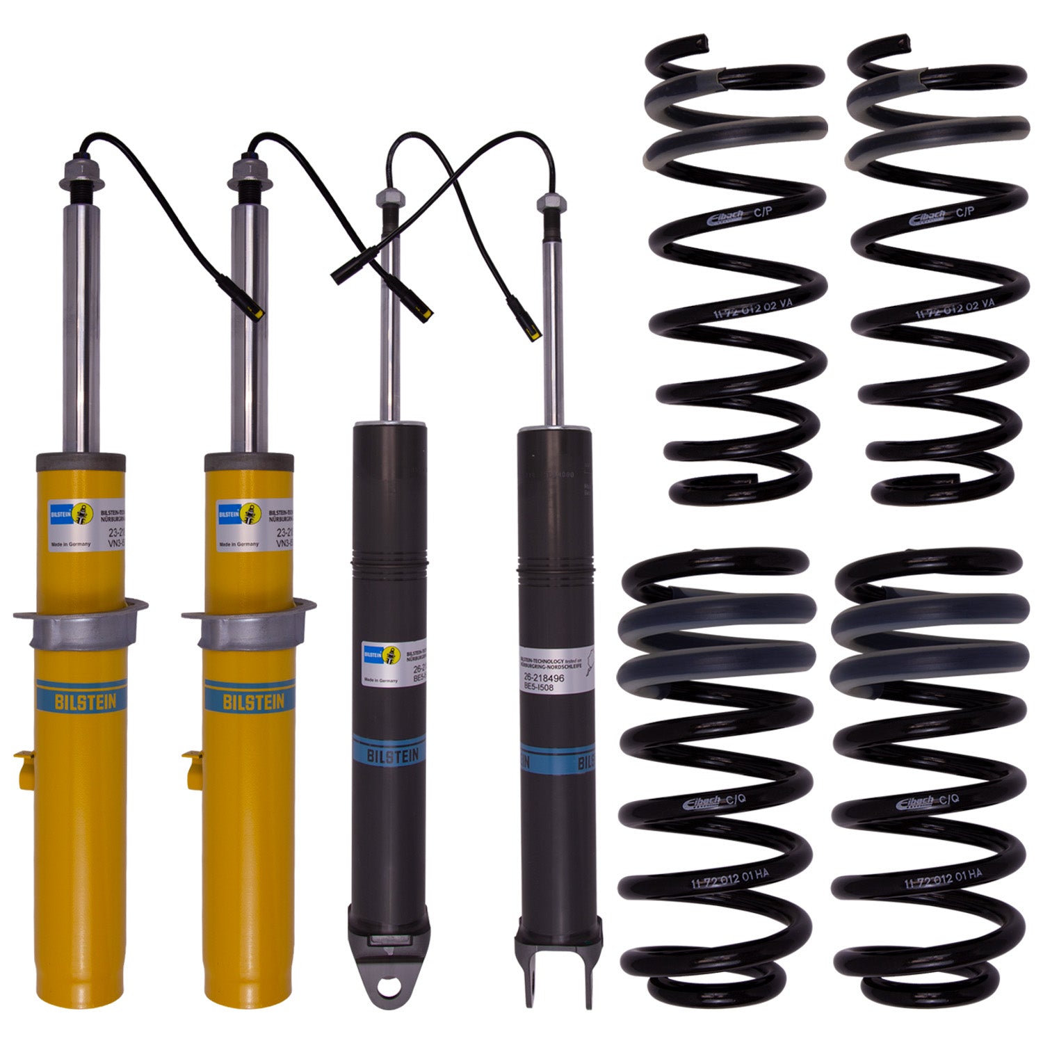 Bilstein 46-258908 - Suspension Kit Porsche 911 2019-2013 Monotube/Twintube Front Lowered Height 20-25mm, up to 800kg Axle Load Rear Lowered Height 15mm, up to 1215kg Axle Load With Electronic Suspension (PASM) B12 (Pro-Kit) Bilstein 1