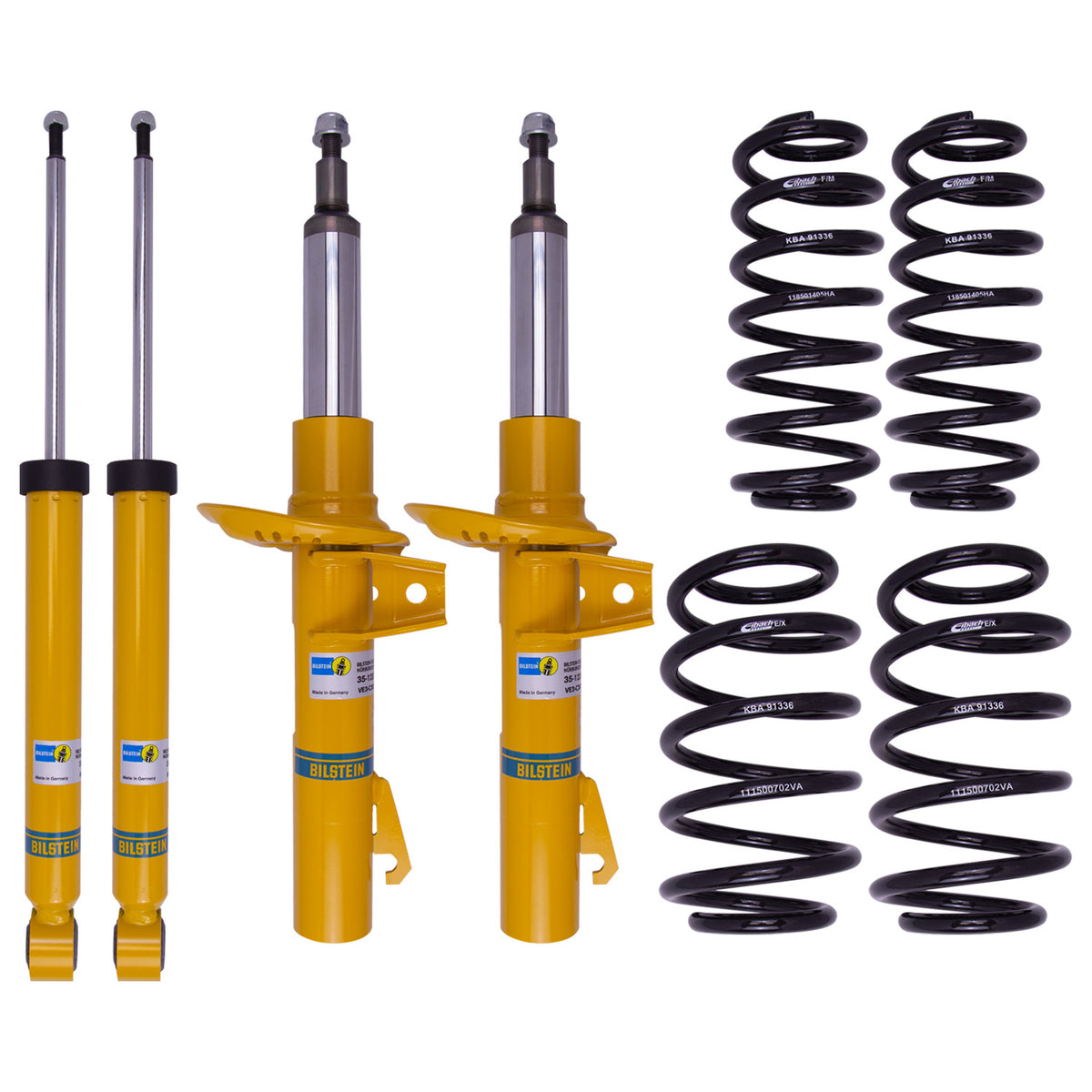 Bilstein 46-259301 - Suspension Kit Volkswagen CC 2017-2009 Monotube Front Lowered Height 25mm, up to 1110kg Axle Load Rear Lowered Height 20mm, up to 1030kg Axle Load B12 (Pro-Kit) Bilstein 5