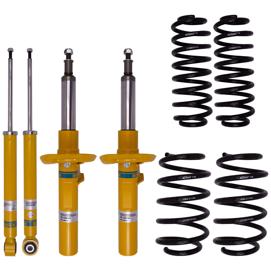 Bilstein 46-259486 - Suspension Kit Volkswagen Beetle 2019-2012 Monotube Front Lowered Height 30mm, up to 1080kg Axle Load Rear Lowered Height 30mm, up to 880kg Axle Load B12 (Pro-Kit) Bilstein 3