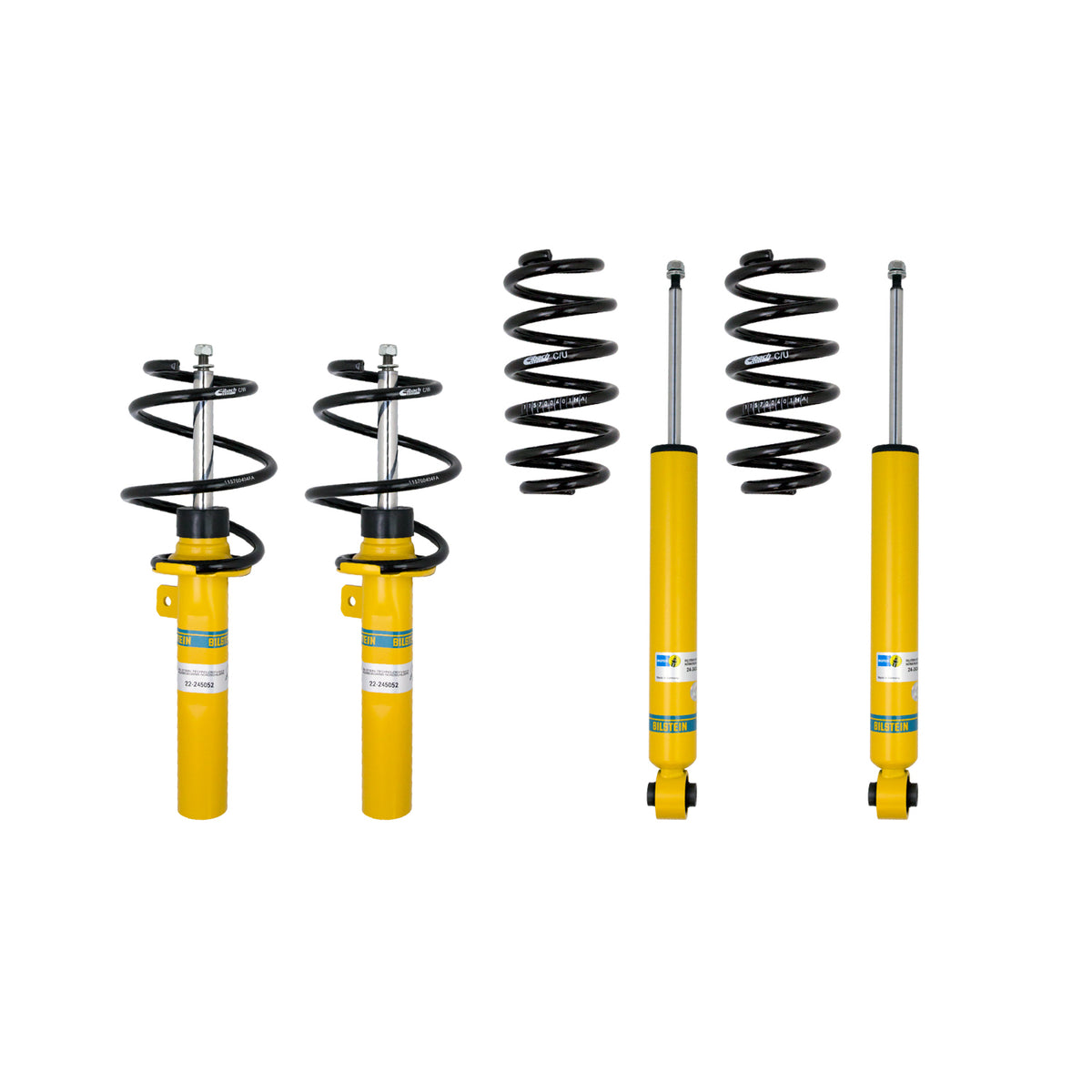 Bilstein 46-265029 - Suspension Kit Mini Cooper 2017-2016 Monotube/Twintube Front Lowered Height 15-20mm, up to 970kg Axle Load Rear Lowered Height 15-20mm, up to 775kg Axle Load Without Electronic Suspension B12 (Pro-Kit) Bilstein 1