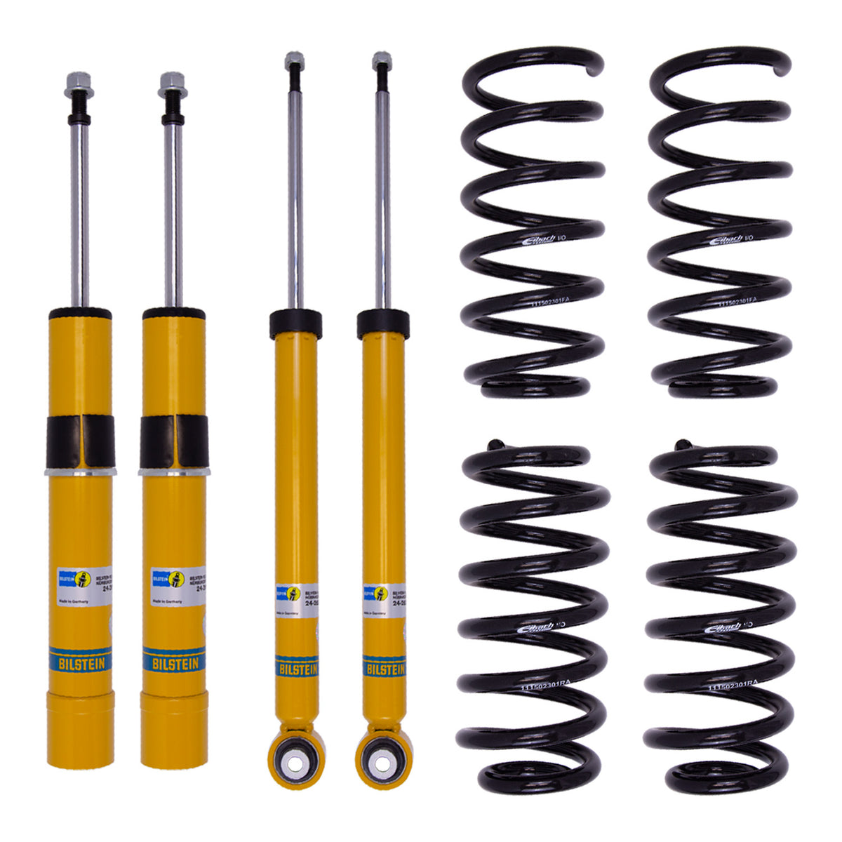 Bilstein 46-275349 - Suspension Kit Audi A4 2020-2017 Monotube Front Lowered Height 30mm up to 1080kg Axle Load Rear Lowered Height 30mm up to 1180kg Axle Load 53mm Outside Strut Diameter Without Electronic Suspension B12 (Pro-Kit) Bilstein 2