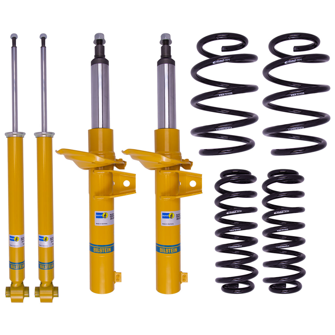 Bilstein 46-276001 - Suspension Kit Volkswagen Tiguan 2021-2018 Monotube Front Lowered Height 30mm, up to 1210kg Axle Load Rear Lowered Height 30mm, up to 1190kg Axle Load B12 (Pro-Kit) Bilstein 1
