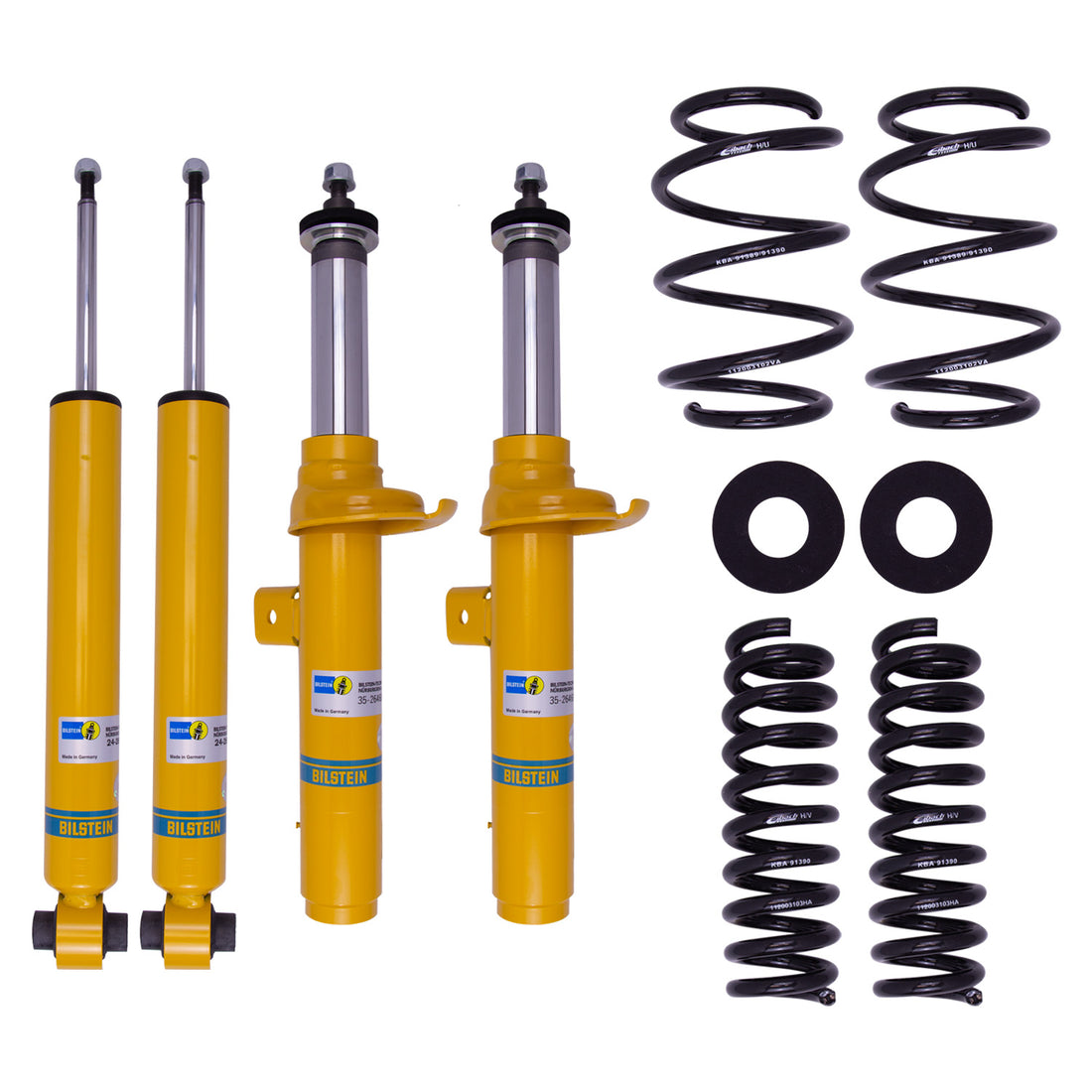 Bilstein 46-276193 - Suspension Kit BMW 320i xDrive 2018-2013 Monotube Front Lowered Height 20mm up to 1020kg Axle Load Rear Lowered Height 15mm up to 1280kg Axle Load Without Electronic Suspension B12 (Pro-Kit) Bilstein 2