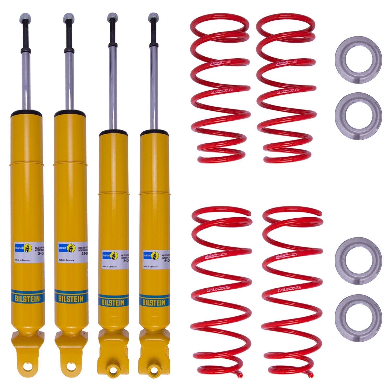 Bilstein 46-278708 - Suspension Kit Fiat 124 Spider 2020-2017, Mazda MX-5 Miata 2024-2016 Monotube Front Lowered Height 30-40mm, up to 695kg Axle Load Rear Lowered Height 30mm, up to 665kg Axle Load B12 (Sportline) Bilstein 1
