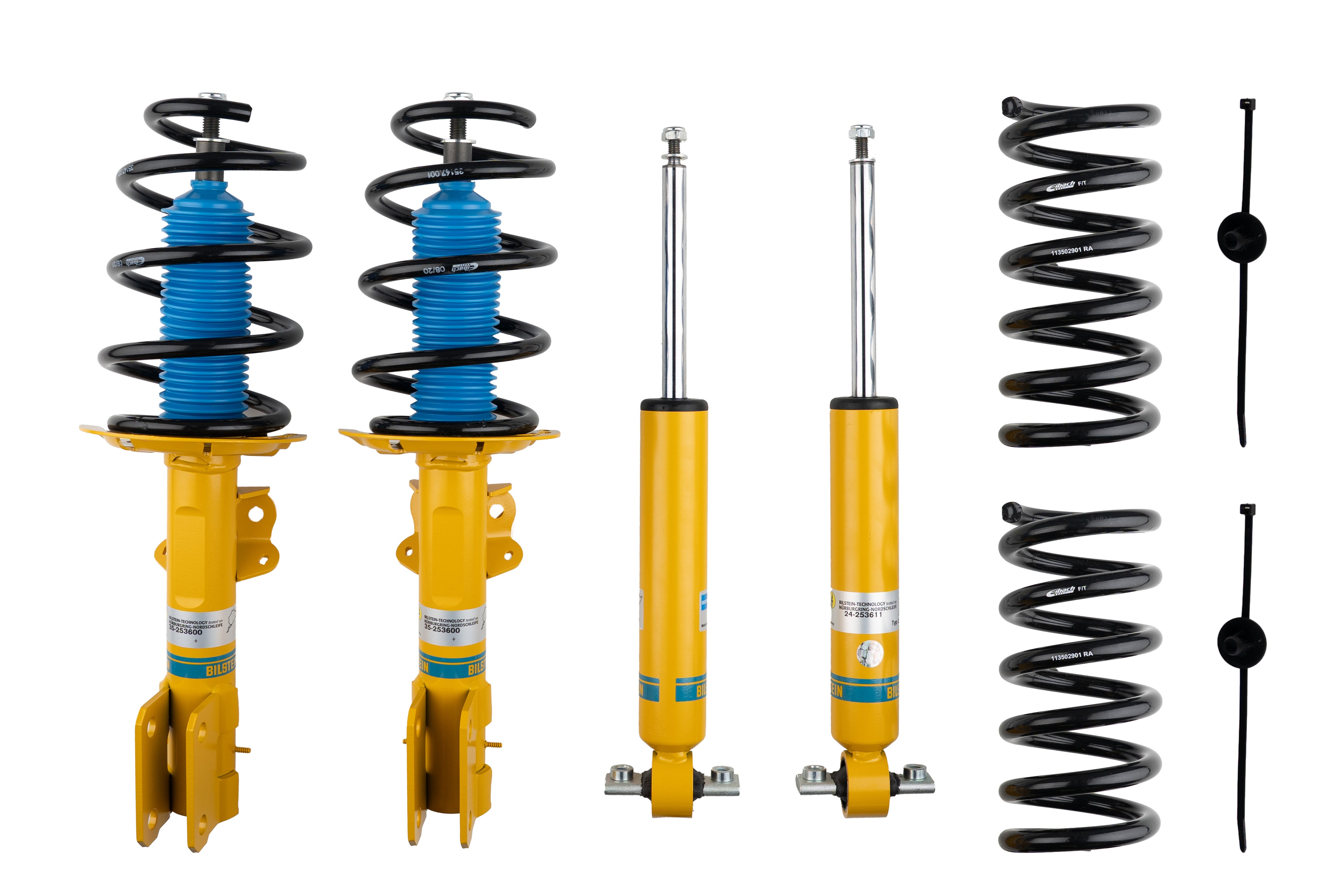 Bilstein 46-281760 - Suspension Kit Ford Mustang 2022-2015 Monotube Front Lowered Height 20mm, up to 1000kg Axle Load Rear Lowered Height 20mm, up to 1148kg Axle Load B12 (Pro-Kit) Bilstein 1