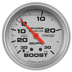 AutoMeter 4603 2-5/8" BOOST/VACUUM, 30 IN HG/30 PSI, LIQUID FILLED, ULTRA-LITE