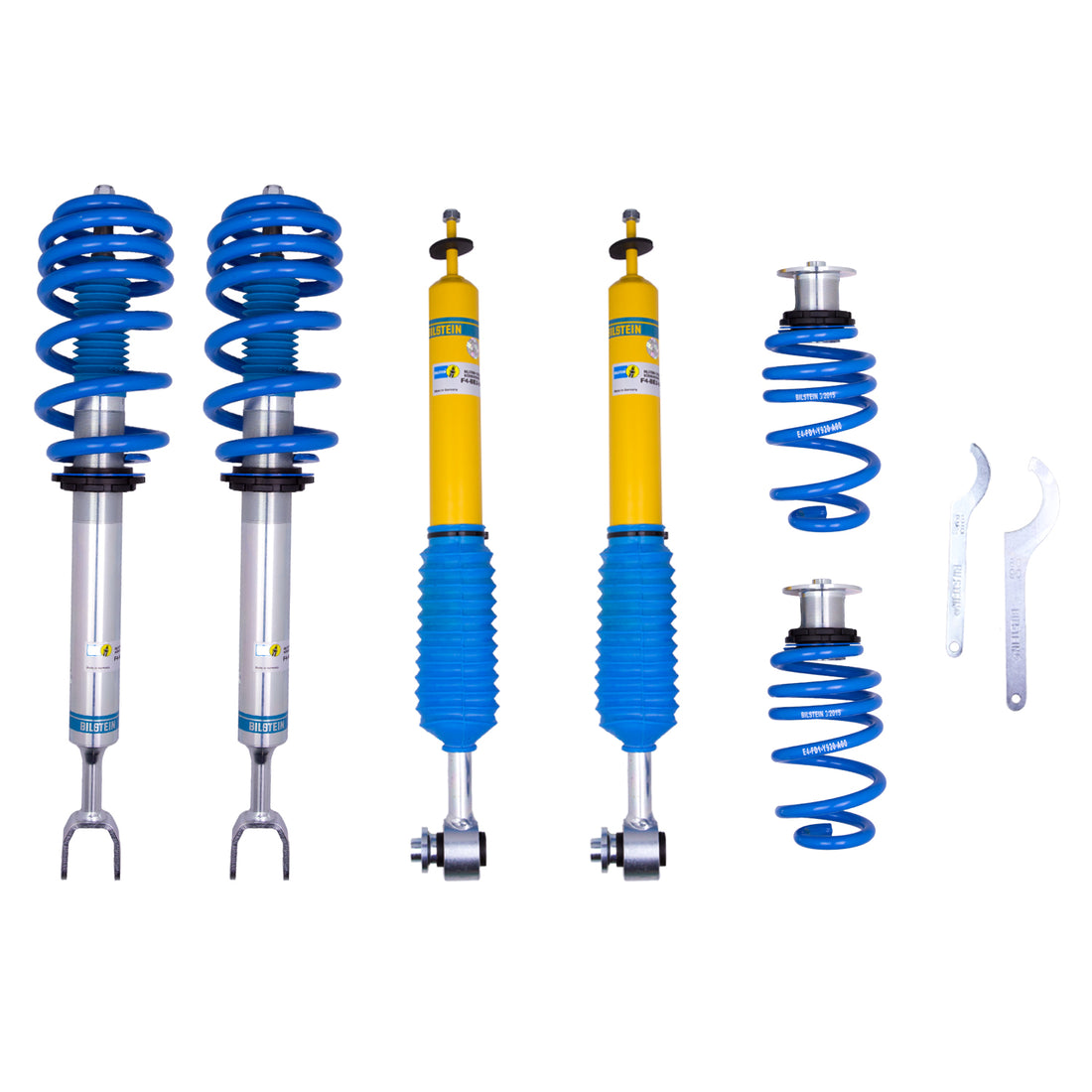 Bilstein 47-116573 - Suspension Kit Audi A6 2011-2006, A6 Quattro 2011-2005 Monotube Front Lowered Height 40-60mm, up to 1410kg Axle Load Rear Lowered Height 40-60mm, up to 1380kg Axle Load Without Air or Self-Leveling Suspension B14 (PSS) Bilstein 2