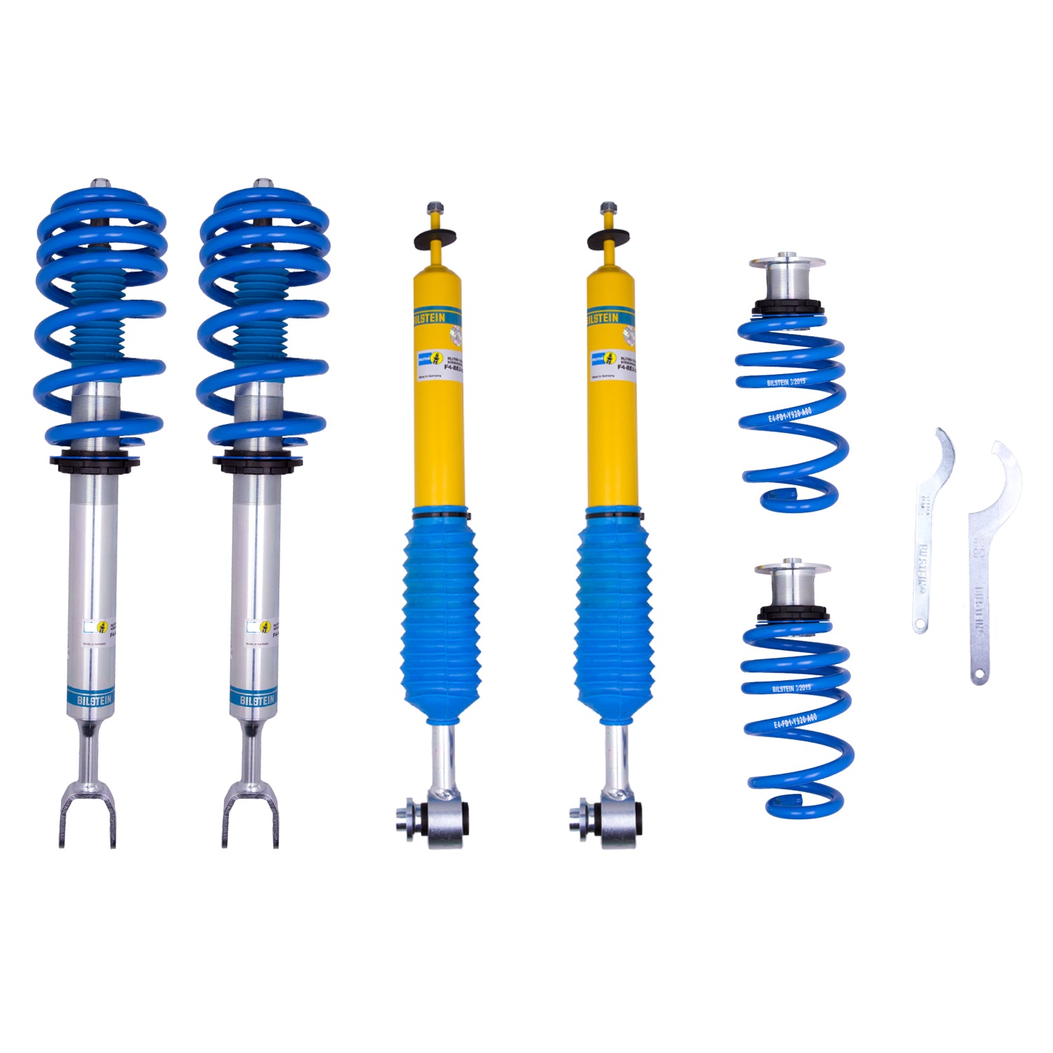 Bilstein 47-116573 - Suspension Kit Audi A6 2011-2006, A6 Quattro 2011-2005 Monotube Front Lowered Height 40-60mm, up to 1410kg Axle Load Rear Lowered Height 40-60mm, up to 1380kg Axle Load Without Air or Self-Leveling Suspension B14 (PSS) Bilstein 2