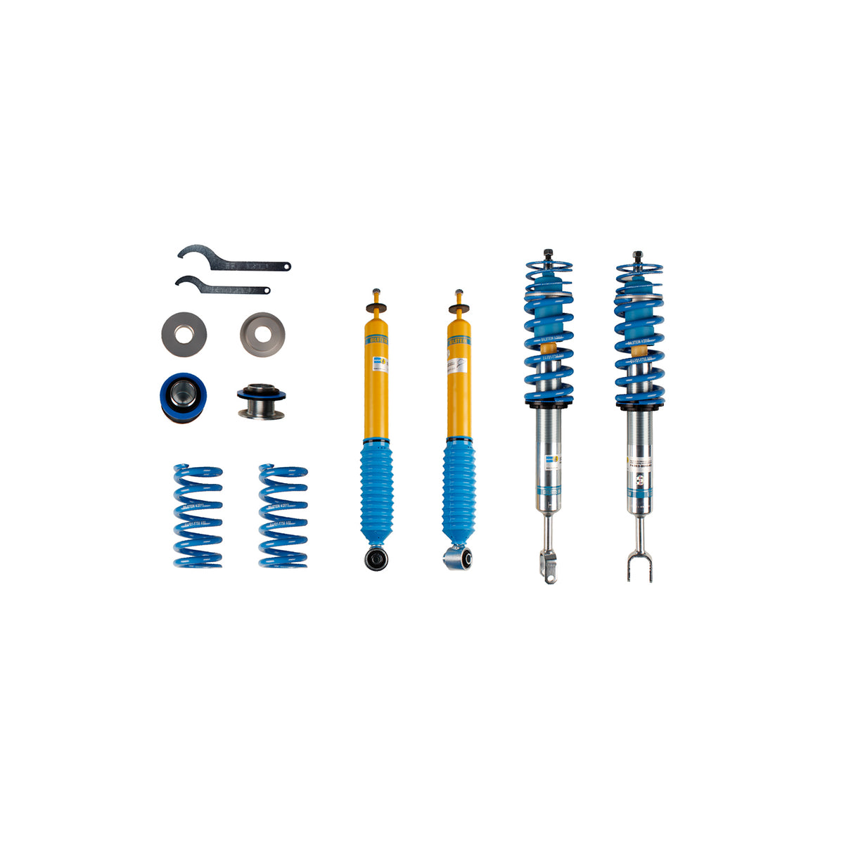 Bilstein 47-119444 - Suspension Kit Audi RS4 2008-2007 S4 2009-2004 Monotube Front Lowered Height 10-30mm up to 1250kg Axle Load Rear Lowered Height 10-30mm up to 1170kg Axle Load For proper installation may require redesigned OE front top mount B14 (P... 1