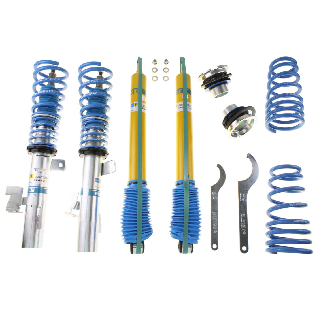 Bilstein 47-121225 - Suspension Kit Mazda 3 2013-2004, Volvo C30 2013-2008, S40 2011-2004, V50 2011-2005 Monotube Front Lowered Height 10-50mm, up to 1100kg Axle Load Rear Lowered Height 5-50mm, up to 1090kg Axle Load B14 (PSS) Bilstein 2