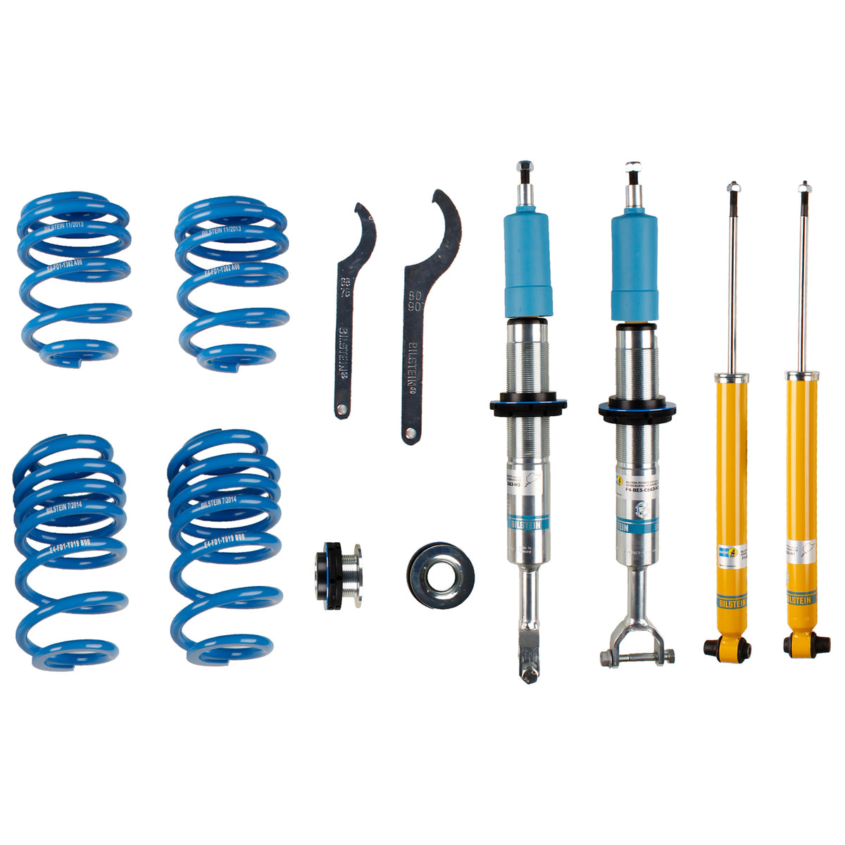 Bilstein 47-124806 - Suspension Kit Audi A6 2004-1998, Volkswagen Passat 2005-1998 Monotube Front Lowered Height 35-55mm, up to 1205kg Axle Load Rear Lowered Height 35-55mm, up to 1130kg Axle Load Without Self-Leveling Suspension B14 (PSS) Bilstein 1