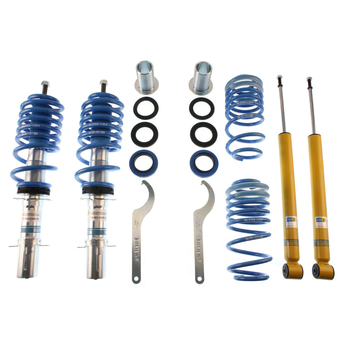 Bilstein 47-124851 - Suspension Kit Volkswagen Beetle 2010-1998 Monotube Front Lowered Height 25-45mm up to 1060kg Axle Load Rear Lowered Height 20-40mm up to 1010kg Axle Load Wheel spacers may be required for some wheel/tire combinations B14 (PSS) Bil... 1
