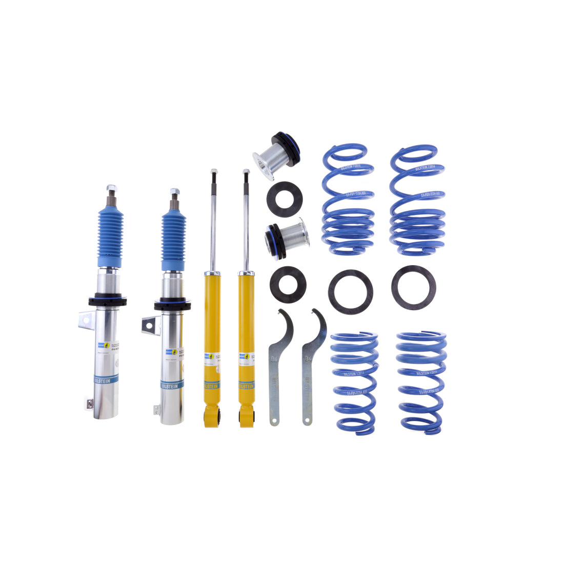 Bilstein 47-127708 - Suspension Kit Audi A3 2013-2006 Monotube Front Lowered Height 20-30mm up to 1210kg Axle Load Rear Lowered Height 10-30mm up to 1100kg Axle Load Without Electronic Suspension With 55mm Outside Strut Diameter B14 (PSS) Bilstein 1