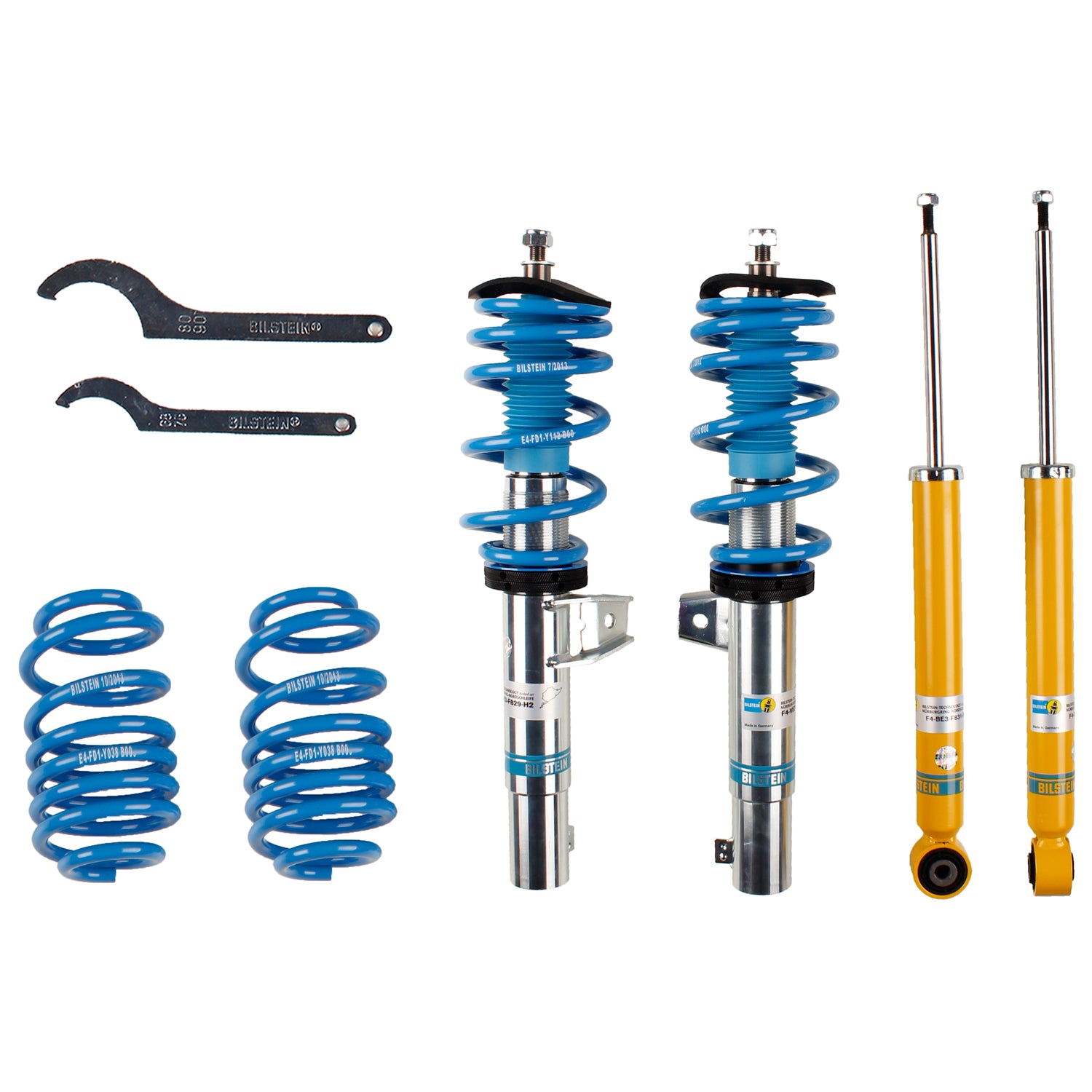 Bilstein 47-158276 - Suspension Kit Audi A3 2013-2006 Monotube Front Lowered Height 20-40mm up to 1140kg Axle Load Without Electronic Suspension With Independent Rear Suspension With 50mm Outside Strut Diameter B14 (PSS) Bilstein 1