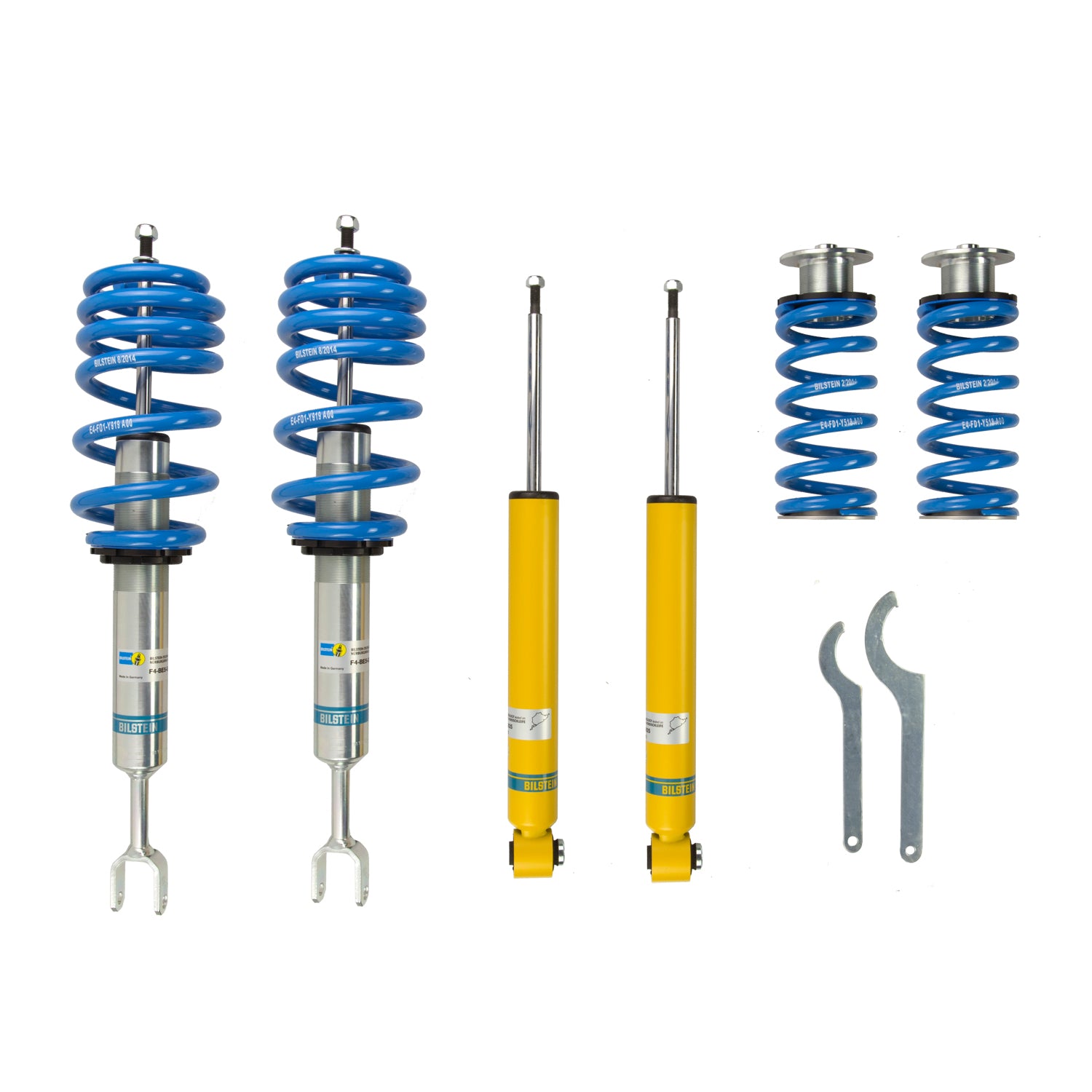 Bilstein 47-169289 - Suspension Kit Audi A4 2009-2002, A4 Quattro 2009-2002 Monotube Front Lowered Height 30-60mm, up to 1250kg Axle Load Rear Lowered Height 20-50mm, up to 1170kg Axle Load B14 (PSS) Bilstein 2
