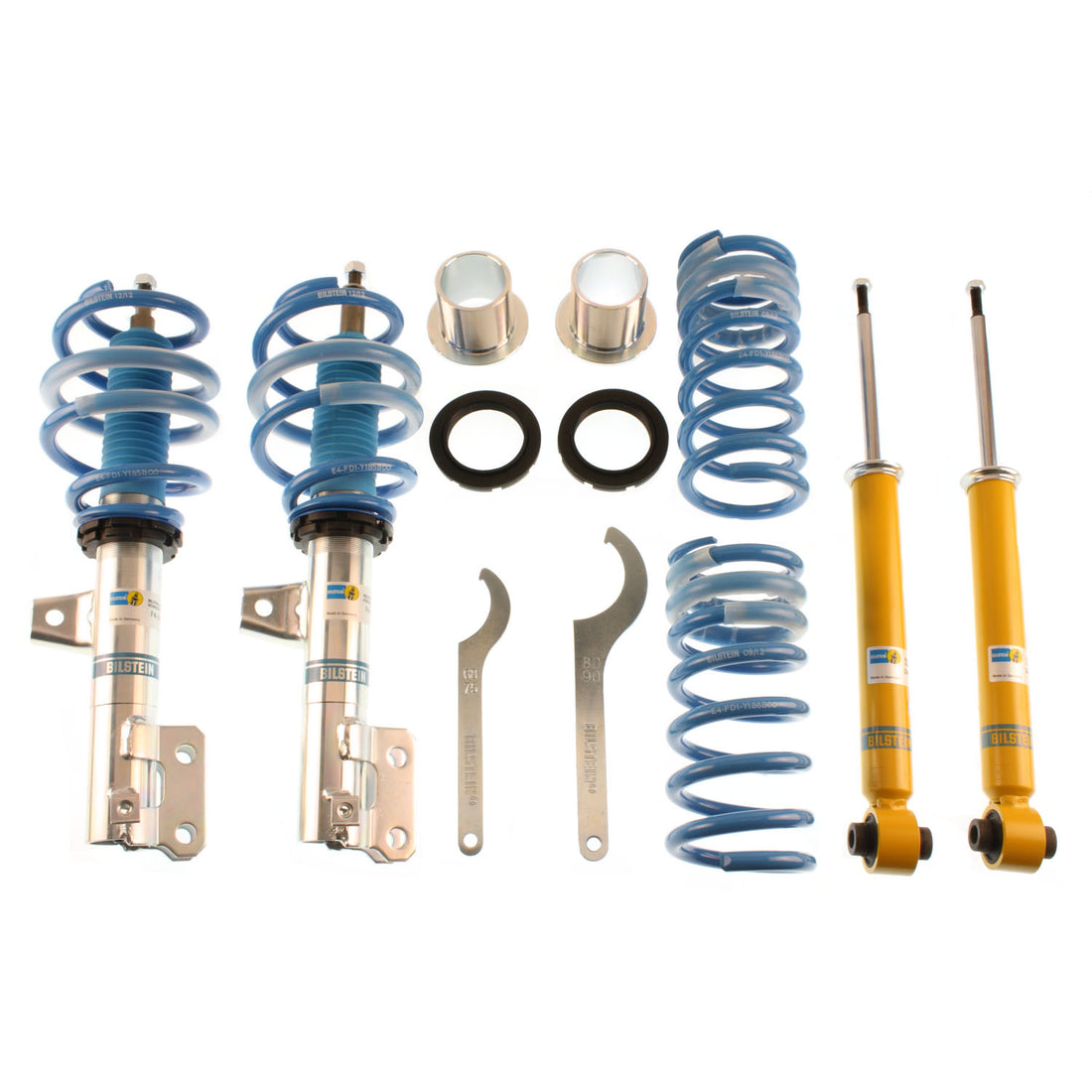 Bilstein 47-193680 - Suspension Kit Hyundai Genesis Coupe 2016-2010 Monotube Front Lowered Height 20-30mm, up to 1000kg Axle Load Rear Lowered Height 10-30mm, up to 1050kg Axle Load Requires model year 2011 front sway bar links B14 (PSS) Bilstein 7