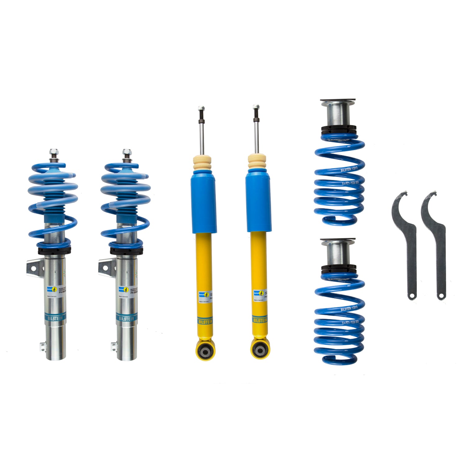 Bilstein 47-229945 - Suspension Kit Volkswagen Golf 2015, Golf SportWagen 2015 Monotube Front Lowered Height 30-50mm Rear Lowered Height 30-50mm Without Electronic Suspension With Solid Rear Axle With 50mm Outside Strut Diameter B14 (PSS) Bilstein 1