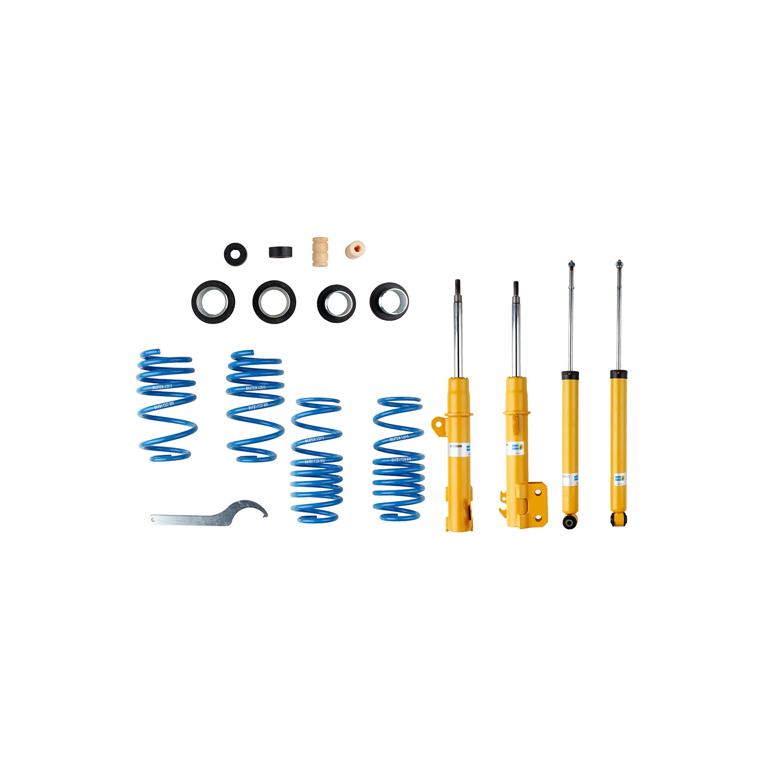 Bilstein 47-237834 - Suspension Kit Toyota Yaris 2017-2007 Twintube Front Lowered Height 20-40mm, up to 895kg Axle Load Rear Lowered Height 20-40mm, up to 825kg Axle Load B14 (PSS) Bilstein 1
