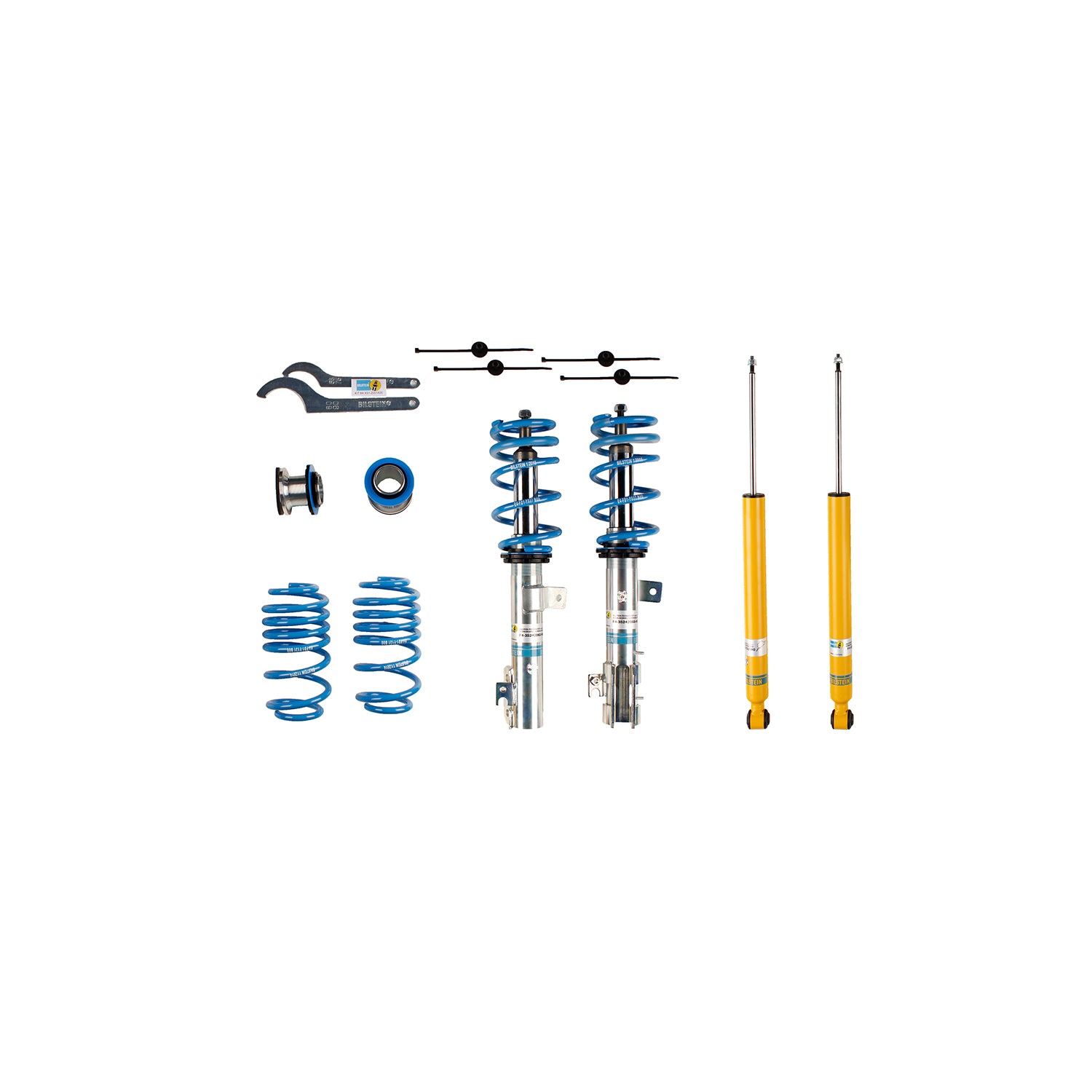 Bilstein 47-242043 - Suspension Kit Ford Fiesta 2019-2014 Monotube Front Lowered Height 25-40mm, up to 850kg Axle Load Rear Lowered Height 20-40mm, up to 765kg Axle Load B14 (PSS) Bilstein 1