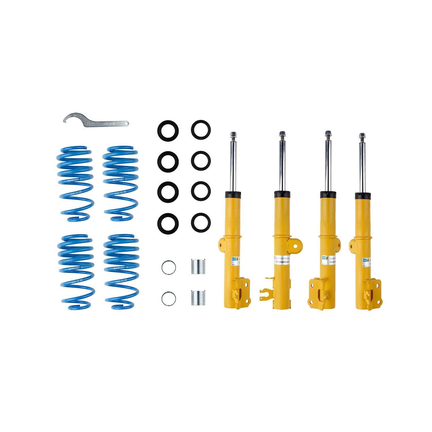 Bilstein 47-259751 - Suspension Kit Fiat 500X 2018-2016 Twintube Front Lowered Height 20-40mm, up to 1050kg Axle Load Rear Lowered Height 20-40mm, up to 1050kg Axle Load B14 (PSS) Bilstein 1