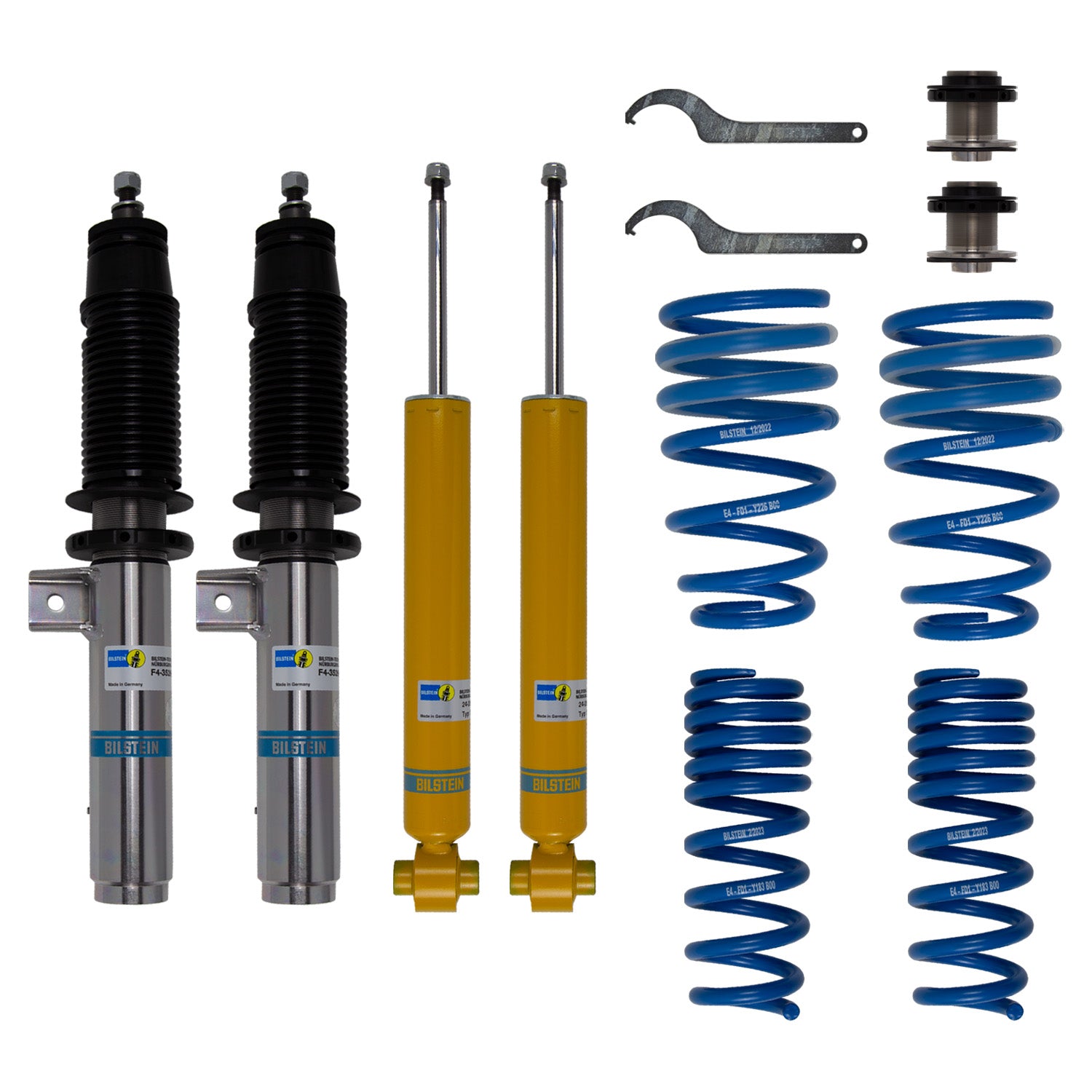 Bilstein 47-264625 - Suspension Kit BMW 228i xDrive 2016-2015 230i Monotube Front Lowered Height 30-50mm up to 1020kg Axle Load Rear Lowered Height 30-50mm up to 1120kg Axle Load Without Electronic Suspension B14 (PSS) Bilstein 1